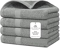 Vista 81 de Juego de 12 paños de lavado de 100 % algodón peinado para rostro y cuerpo (12 x 12 pulgadas), sostenibles, suaves, muy absorbentes, para hotel, spa