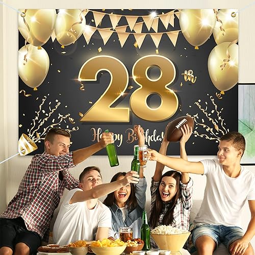 Miniatura 37 de HAMIGAR Fondo de pancarta de feliz cumpleaños número 17 de 6 x 4 pies, decoraciones de cumpleaños de 17 años, suministros de fiesta para niñas