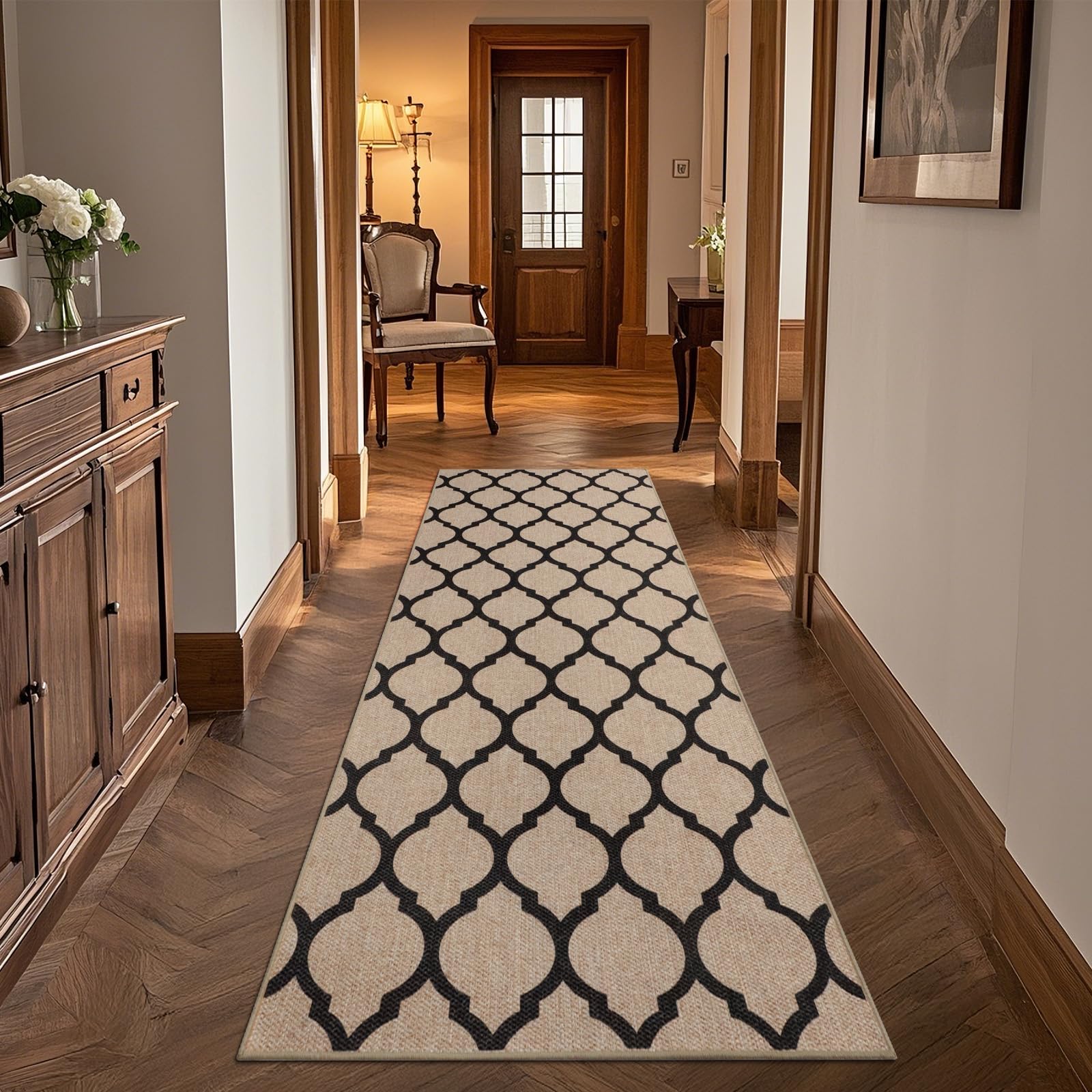 Tappeto passatoia in tessuto per corridoio, antiscivolo, 80 x 200 cm, lavabile, moderno, per corridoio, cucina, ingresso e soggiorno