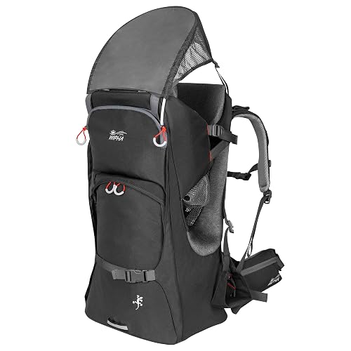 WIPHA Toddler Hiking Carrier with Sun Canopy, Black
