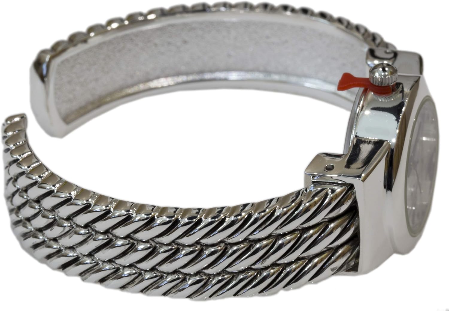 Blekon Collections Women's Petite Mother of Pearl Rope Bracelet Cuff Watch