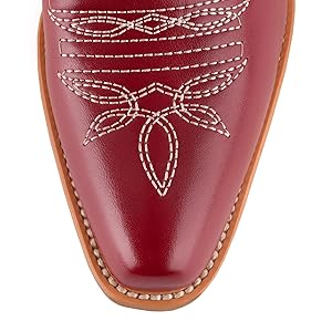 【muguet】drost border tops/RED RED BOOTS – Redtop