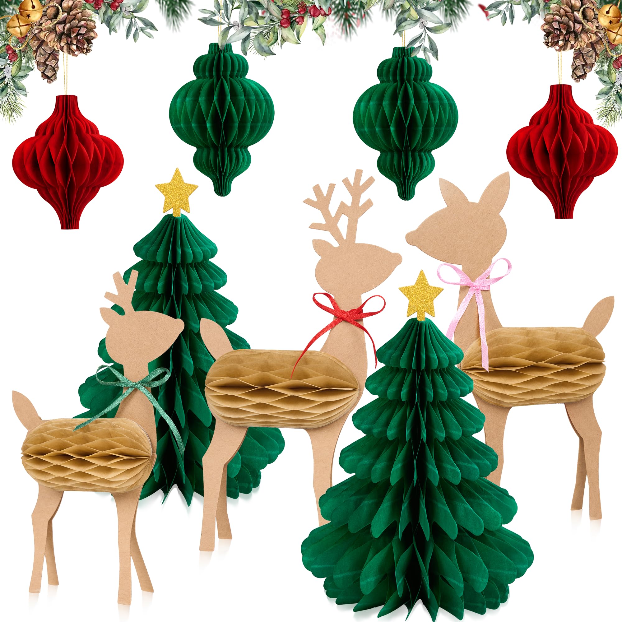 Syoulin christmas table decoration,indoor retro vintage christmas Tree Decoration,Creative Christmas Decorations