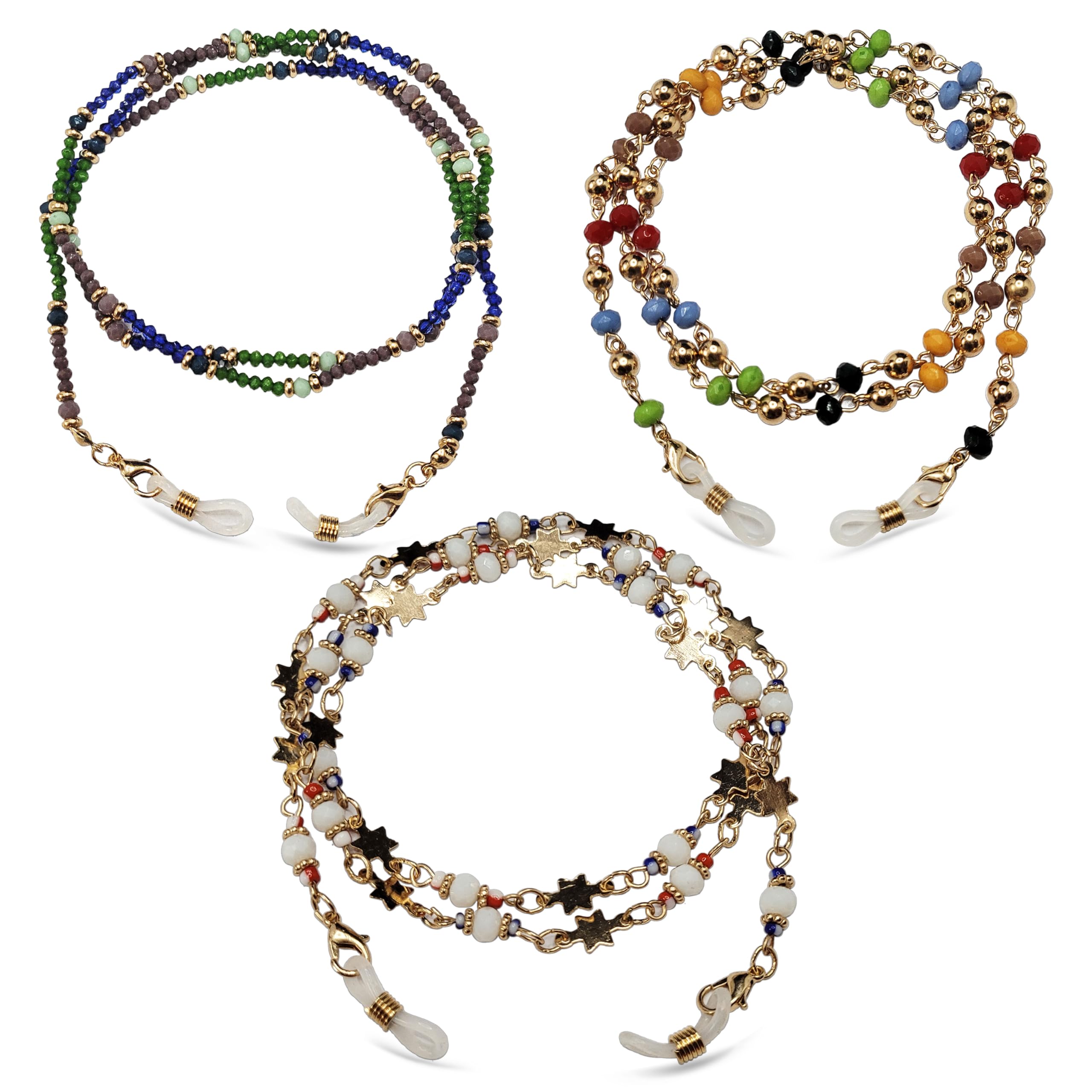 indikonb Specs Chains and Lanyards for Women - Combo Set of 3, 32 INCH, Fashionable Eyeglass Chains, Mask Lanyards, Sunglass Holders-picture-4
