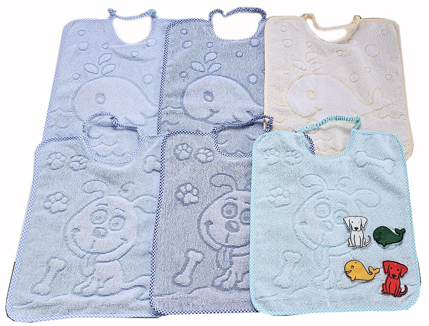 DORON & CHARLIE – Bavaglino In Silicone Per Bambino, Blu – Regolabile Da 3 Mesi, Con Tasca Raccogli-Briciole, Lavabile, Senza BPA – Design Costume
