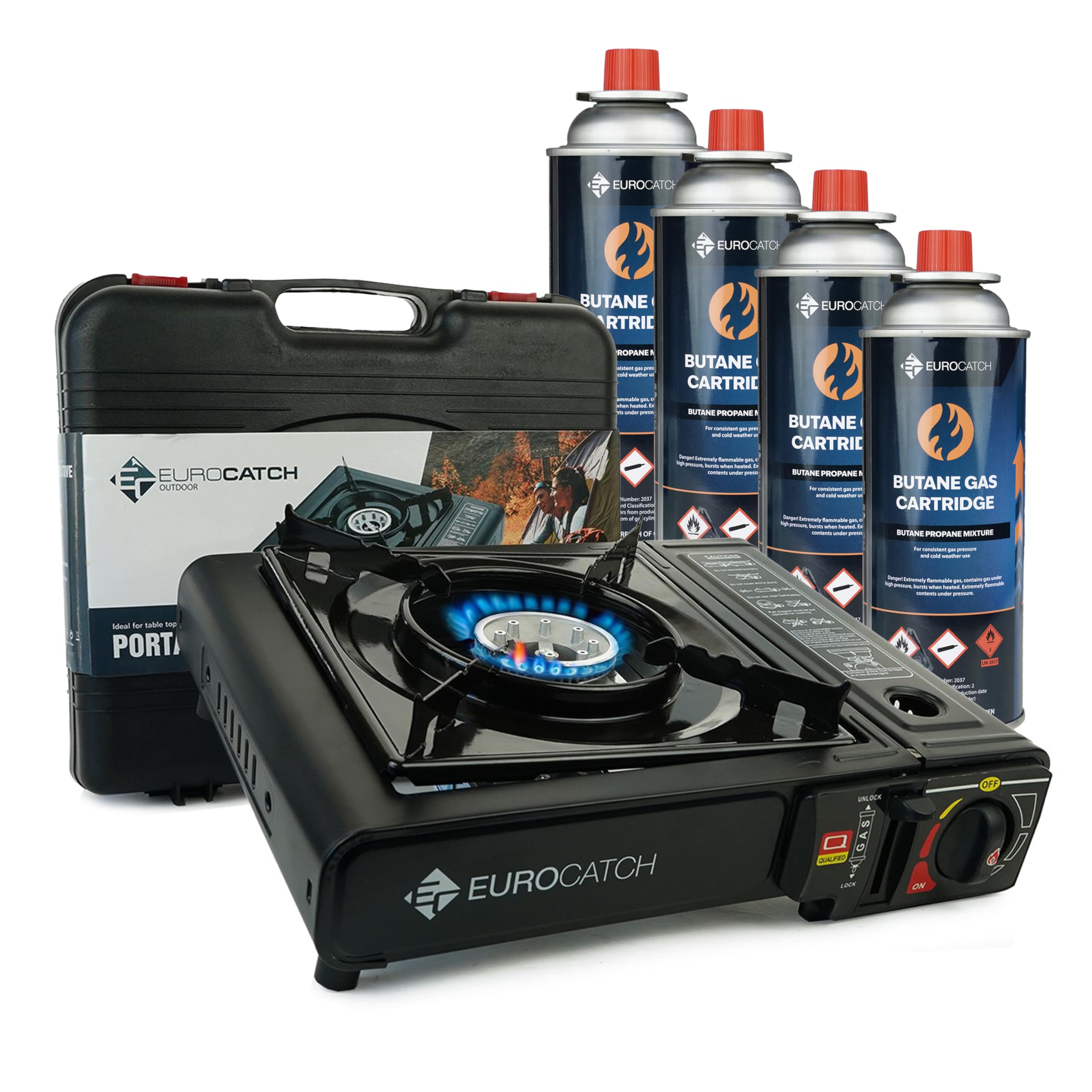 SOUK ONE Camping stove Premium gas stove Outdoor with carrying bag (camping suitcase