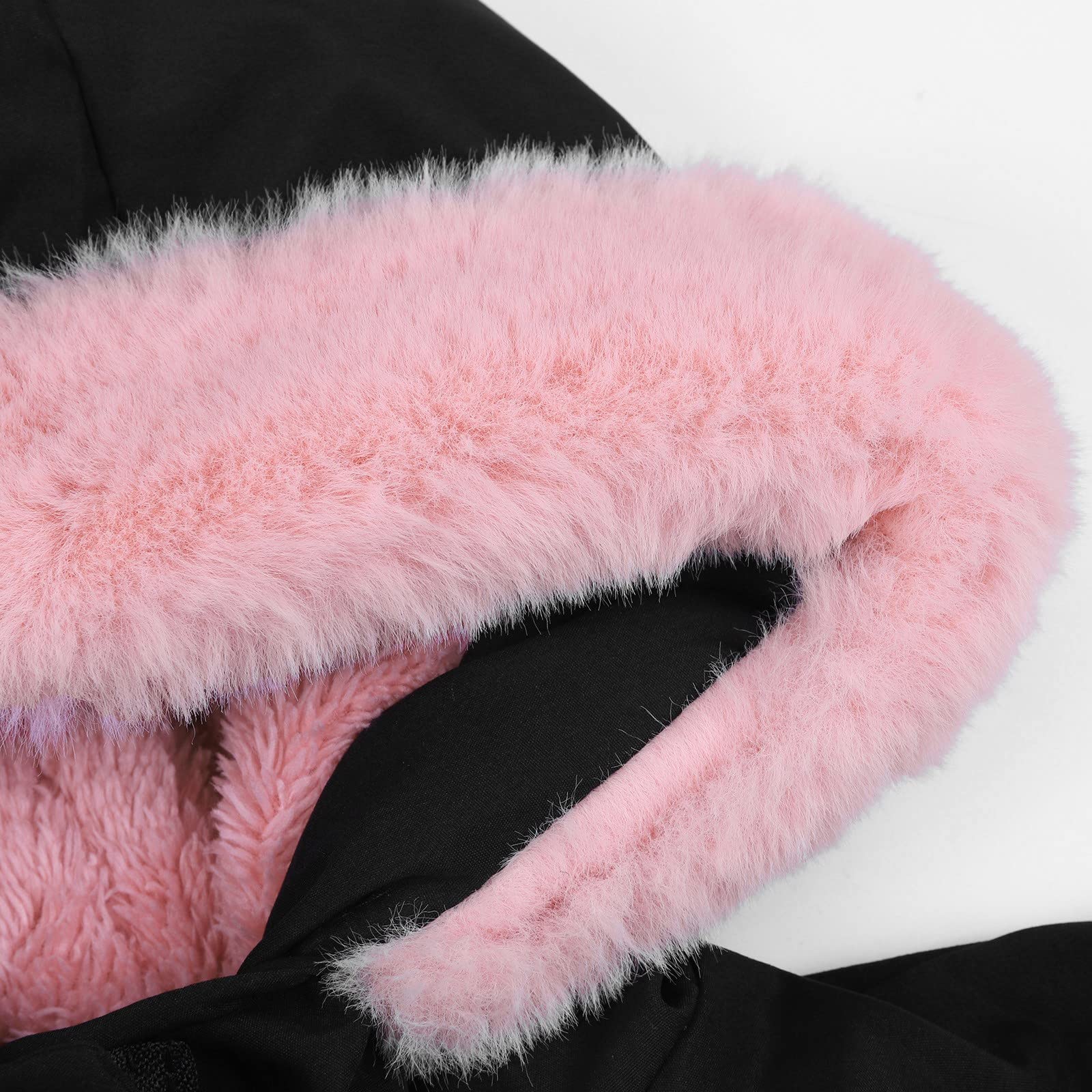 Manteau d'hiver pour femme - Doublé - Chaud - Parka - Avec capuche - Veste fonctionnelle - Poches latérales - Fermeture éclair - Manteau en laine d'agneau - Coupe droite - Veste d'hiver - Manteau à