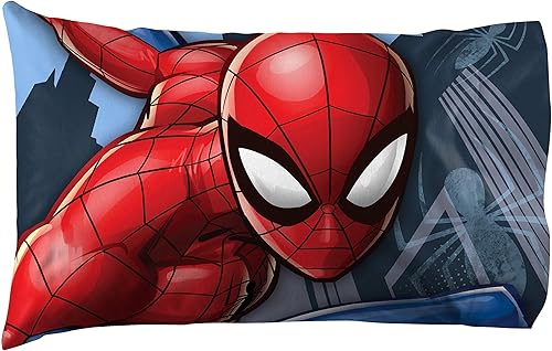 Miniatura 7 de Jay Franco Marvel Spiderman Off The Wall - Manta de 4 piezas, incluye manta, juego de sábanas tamaño individual