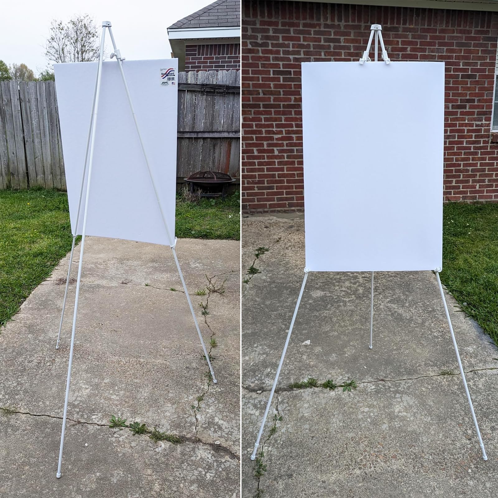 AyeVision Tripod Easel 5.5ft Collapsible Display Stand Catalogues Holder Displaying Tier for Exhibitions Galleries Wedding (White) - Image 4