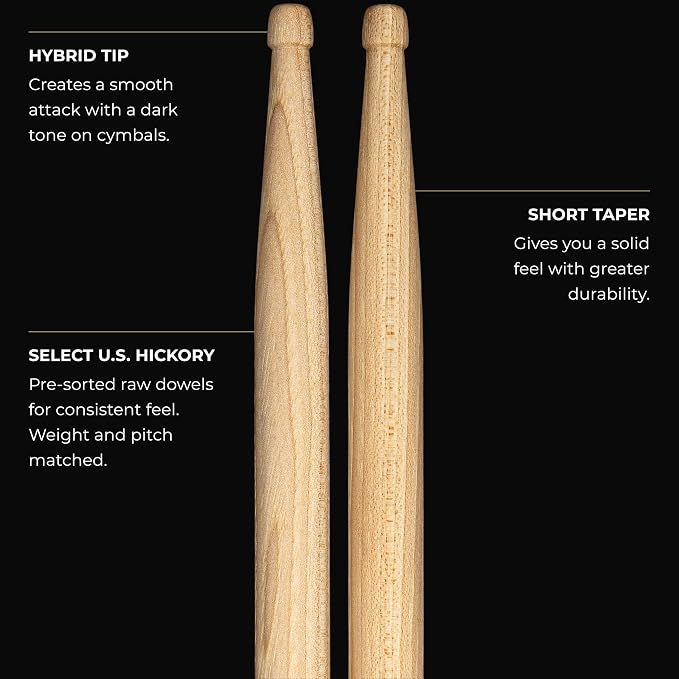 Meinl Baquetas Siros Vaziri Signature Hickory 16.5 in miniatura 4