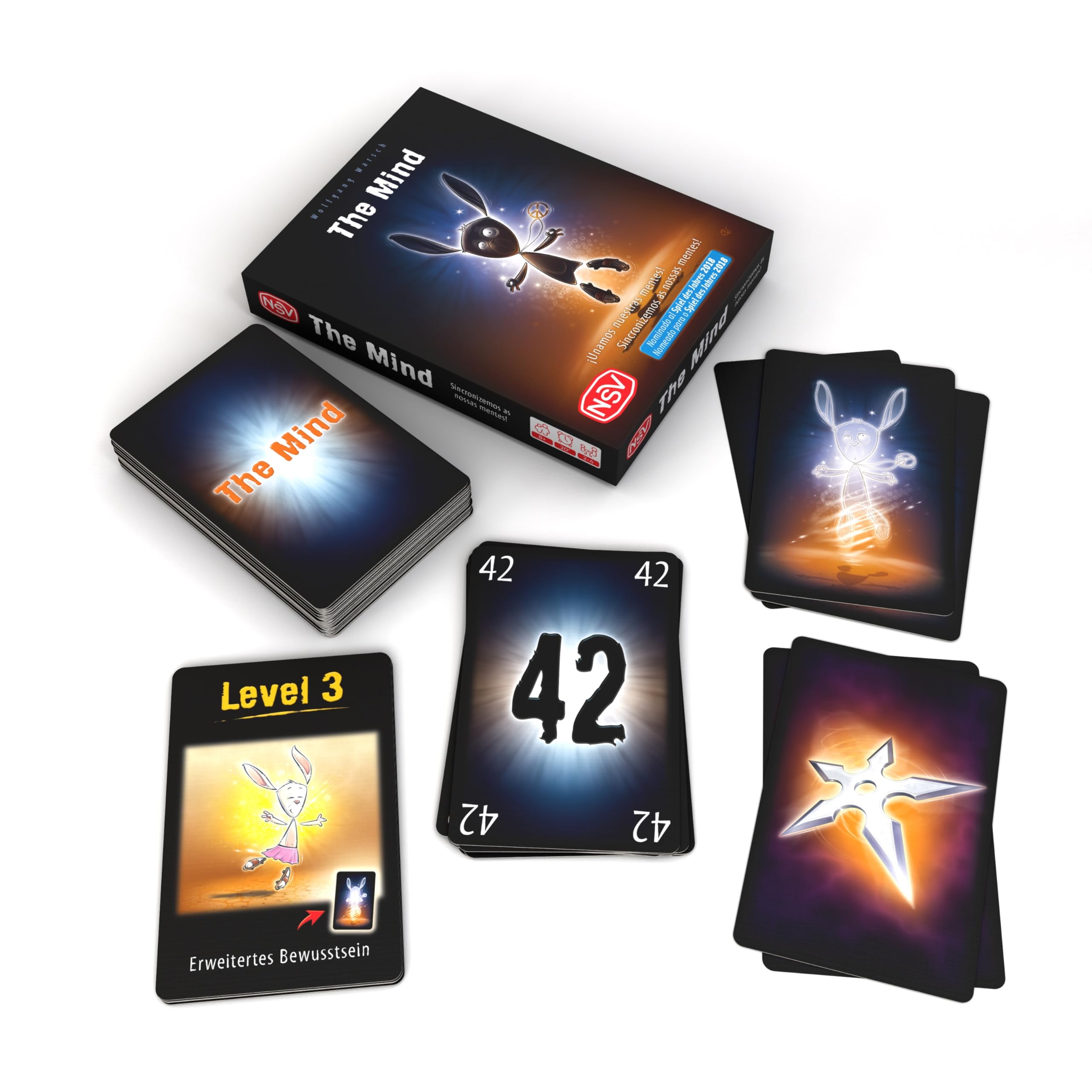 NSV The Mind Juego de Cartas Cooperativo Conecta tus mentes y desafía tus límites. Edición en Español.