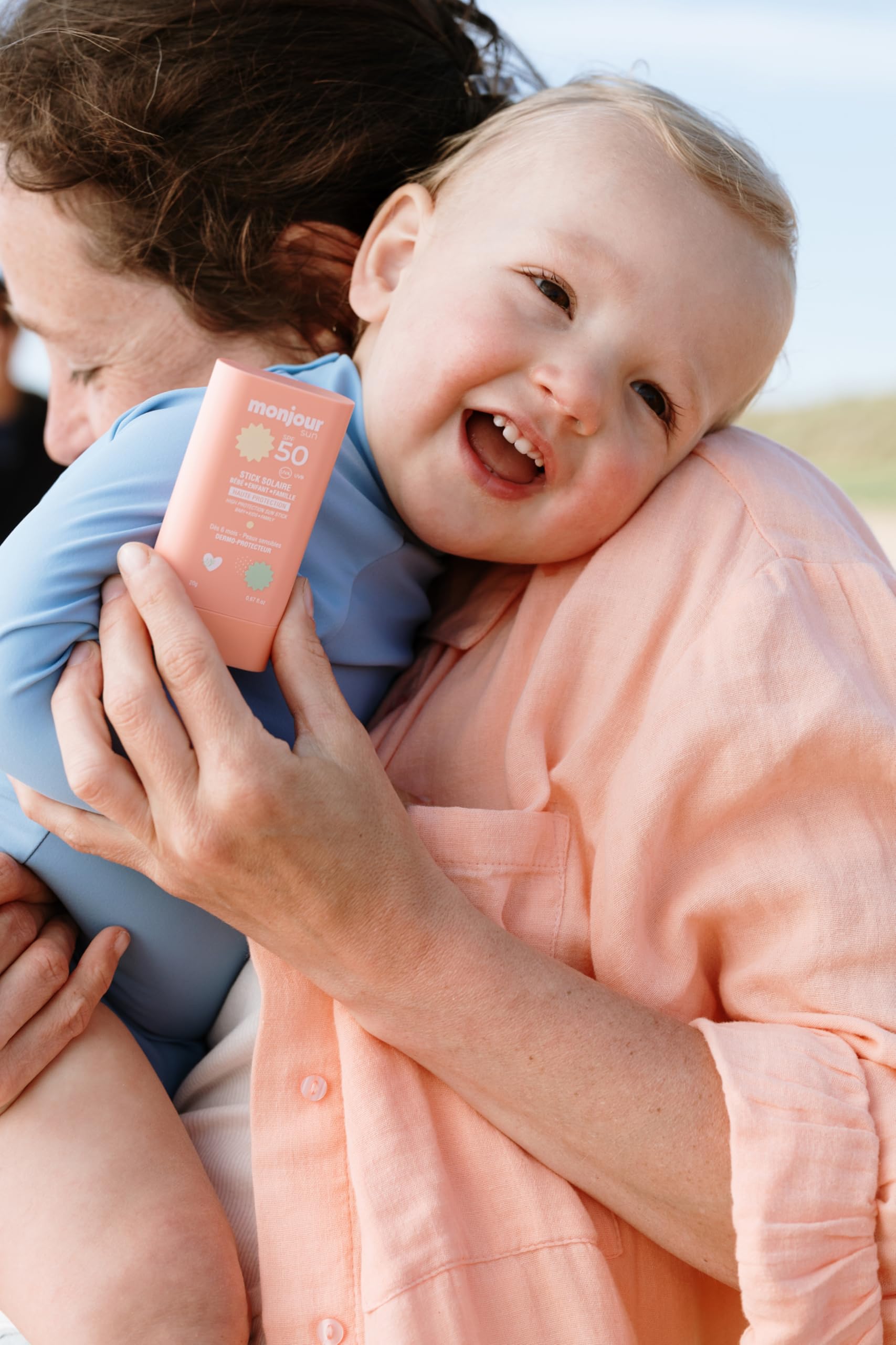 Stick solar invisible SPF 50 – a partir de 6 meses – Bebé – Niño – Familia – Excelente en Yuka – Dermo-protector, cara, cuerpo y zonas sensibles – 20 g