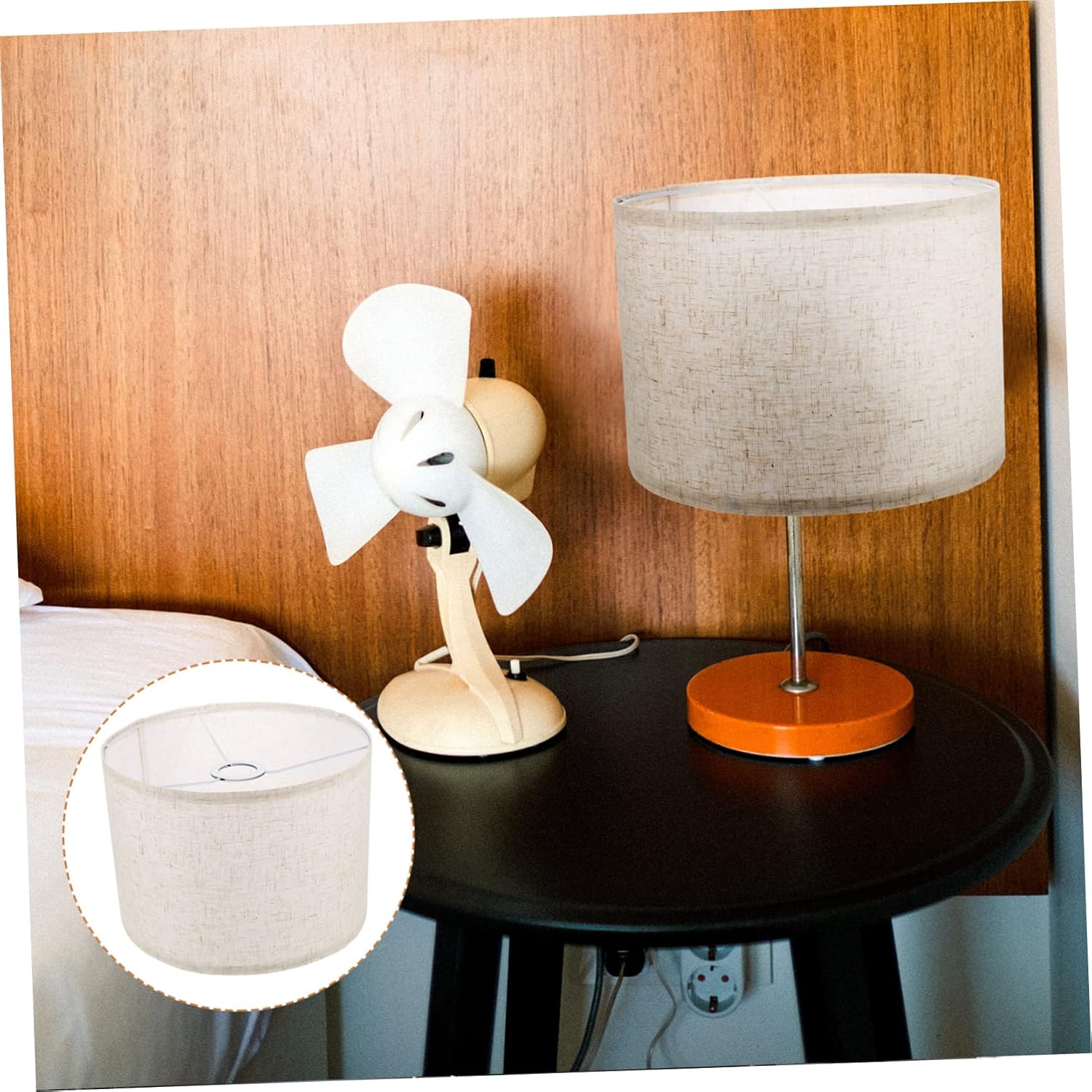 DOITOOL Linen Lamp Shade Small Lampshade for Desk Lamp Ceiling Home Use Fabric Light Cover