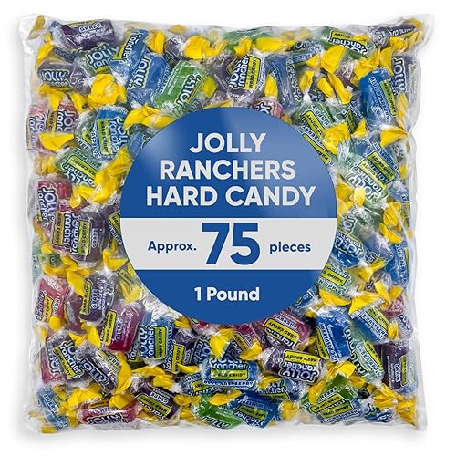 Miniatura 1 de Jolly RanchersMix - Caramelos duros con sabor a fruta surtido, 1 libra de aproximadamente 75 caramelos duros envueltos individualmente, Jolly