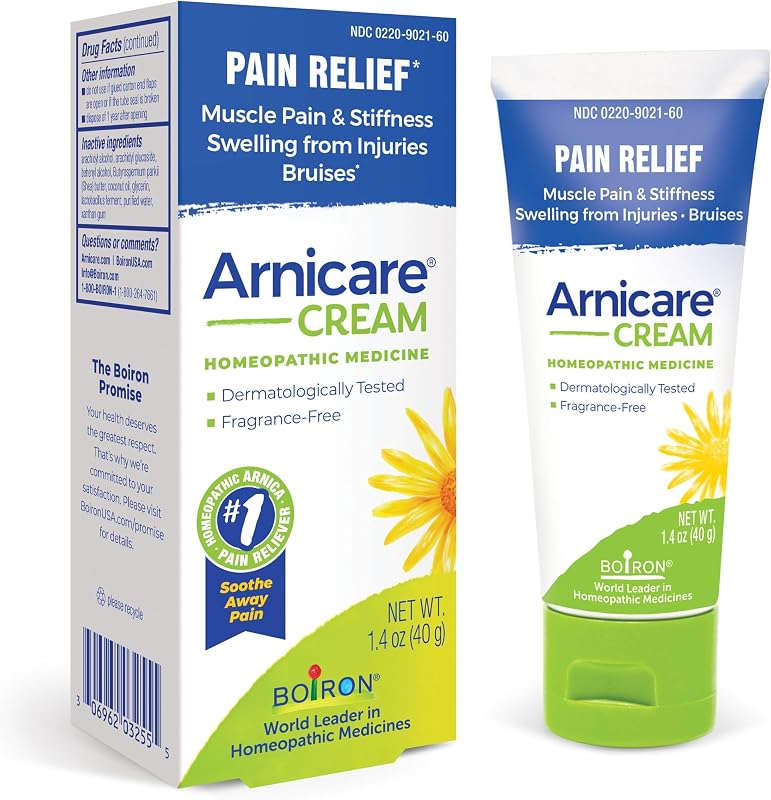 Boiron Arnicare Cream, Homeopathic Medicine for Pain Relief, 1.3 Ounce (Pack of 1)