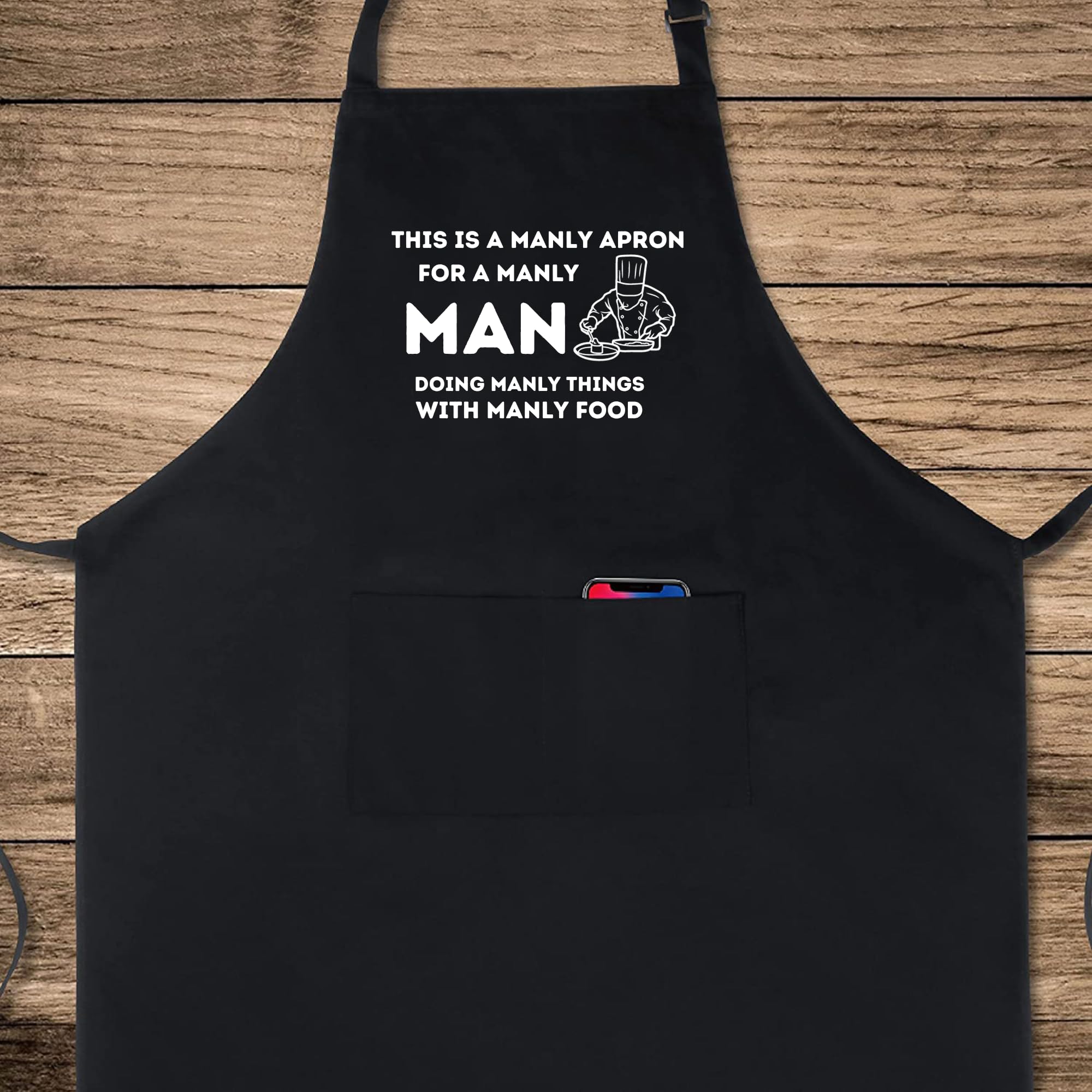Este es un delantal masculino para un hombre varonil, divertido regalo de cumpleaños para papá, marido, suegro, padrastro, mejor papá, delantal para papá para parrilla, barbacoa, cocina, chef, regalo