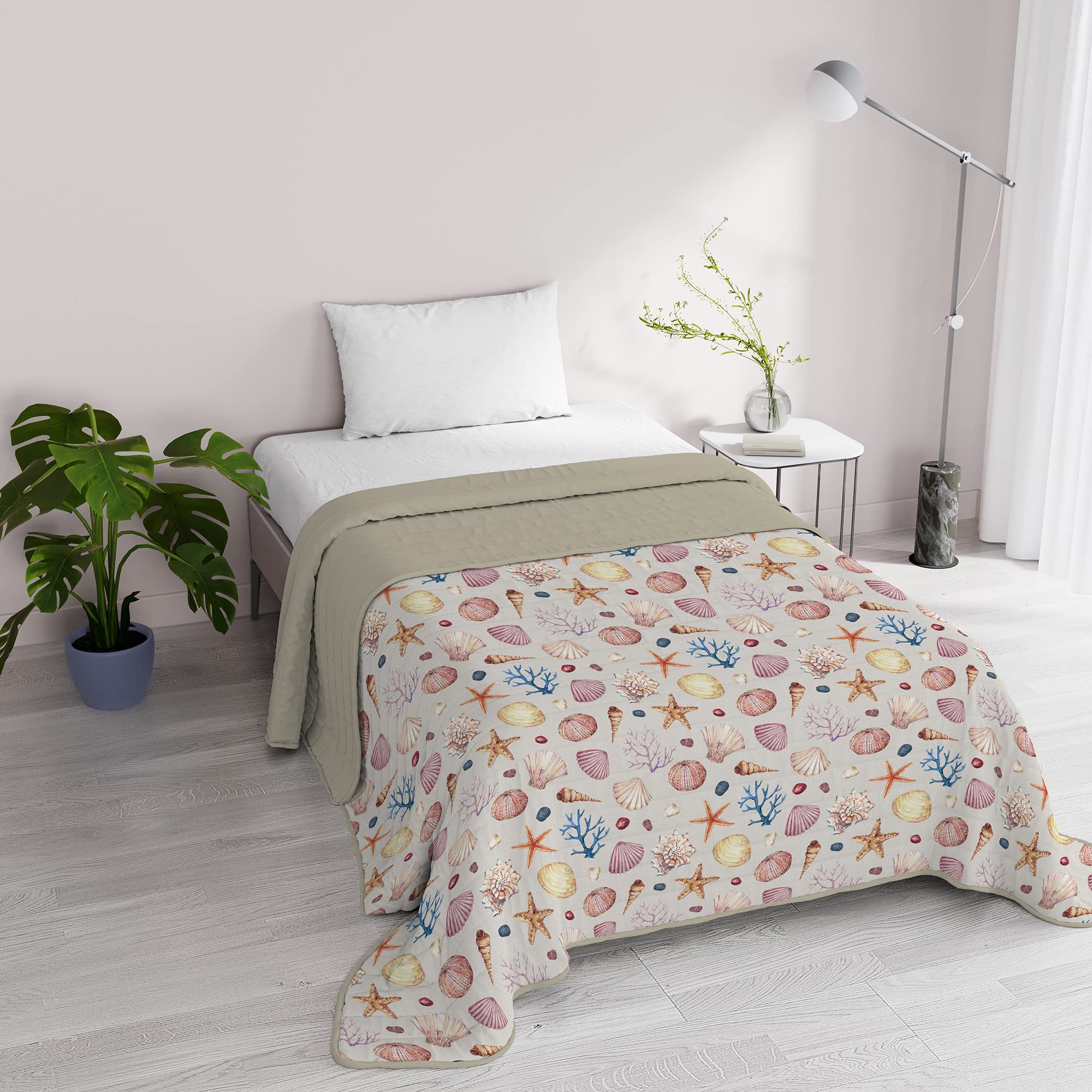Italian Bed LinenItalian Bed Linen Summer quilt FANTASY, Microfiber, Small Double 220x270cm, Marea