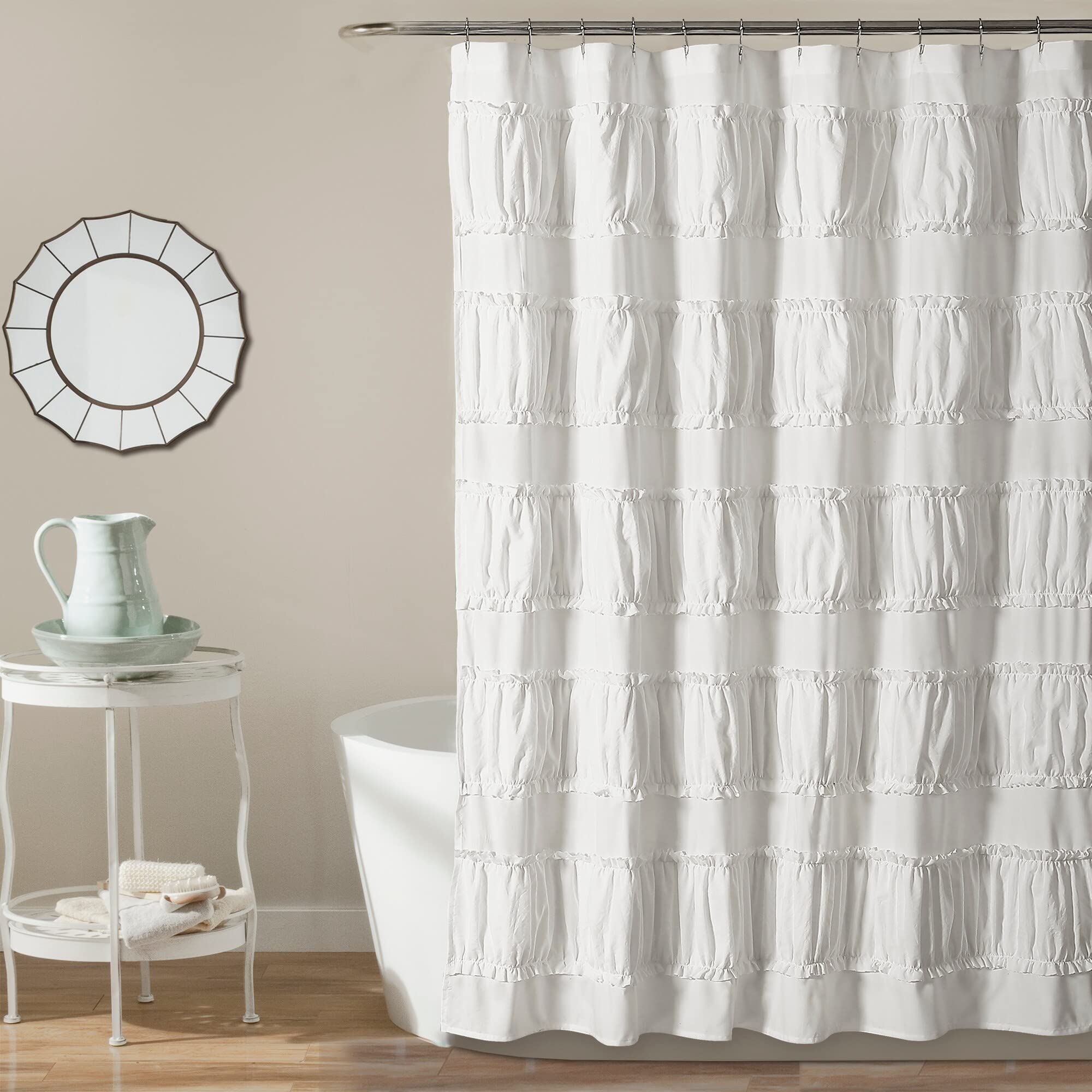 Lush Decor Rideau de Douche à Volants Nova Blush 183 x 183 cm