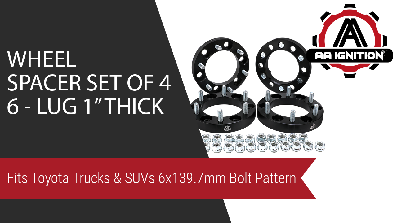 Amazon.com: Wheel Spacer Set of 4 - 6 Lug 1 inch Thick 25mm Lug