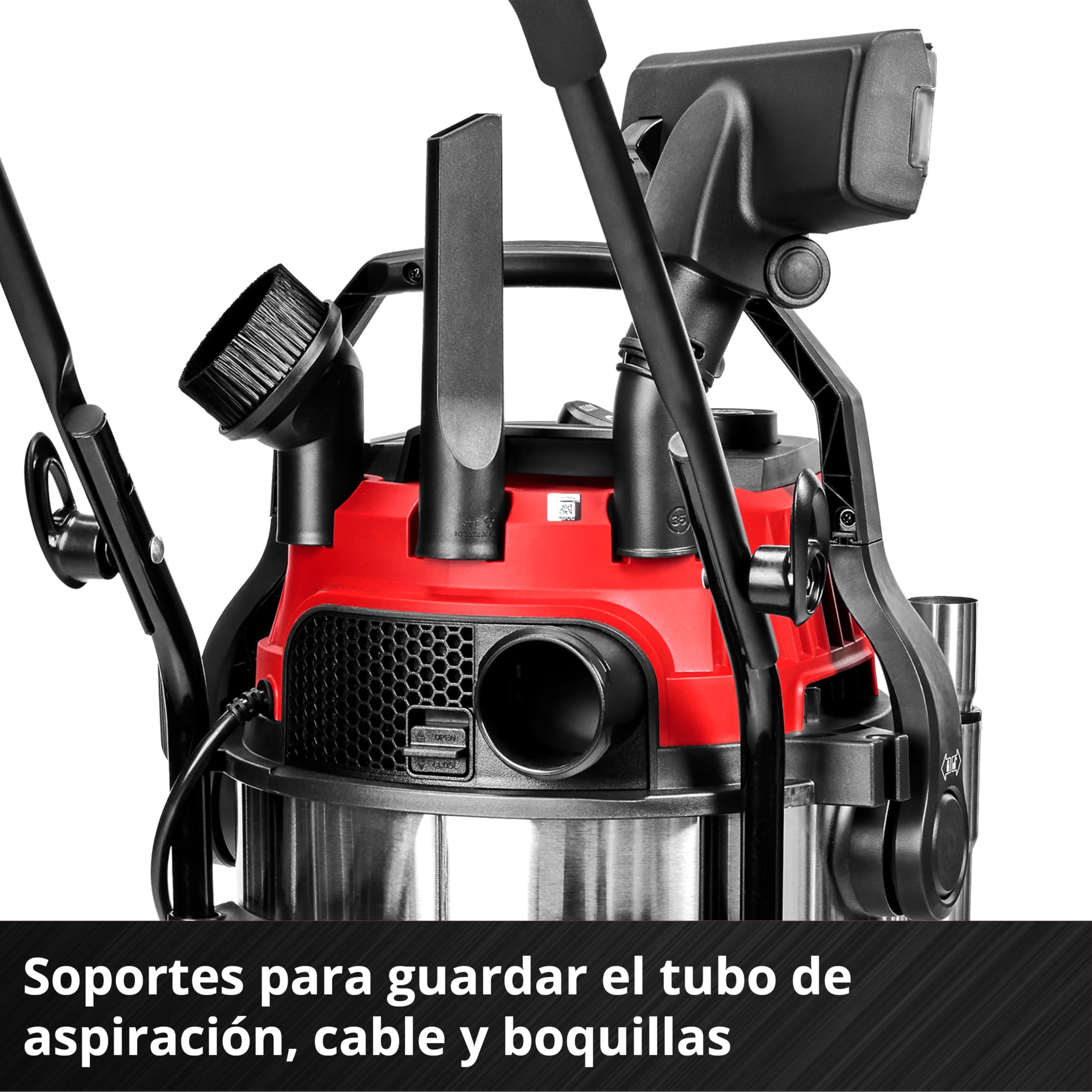 Einhell Aspirador en seco y húmedo TE-VC 4090 SACL (1.150 W, Potencia de aspiración 225 mbar, Recipiente 40 l, protección contra el Polvo L, Filtro HEPA, Limpieza de filtros, Enchufe automático)