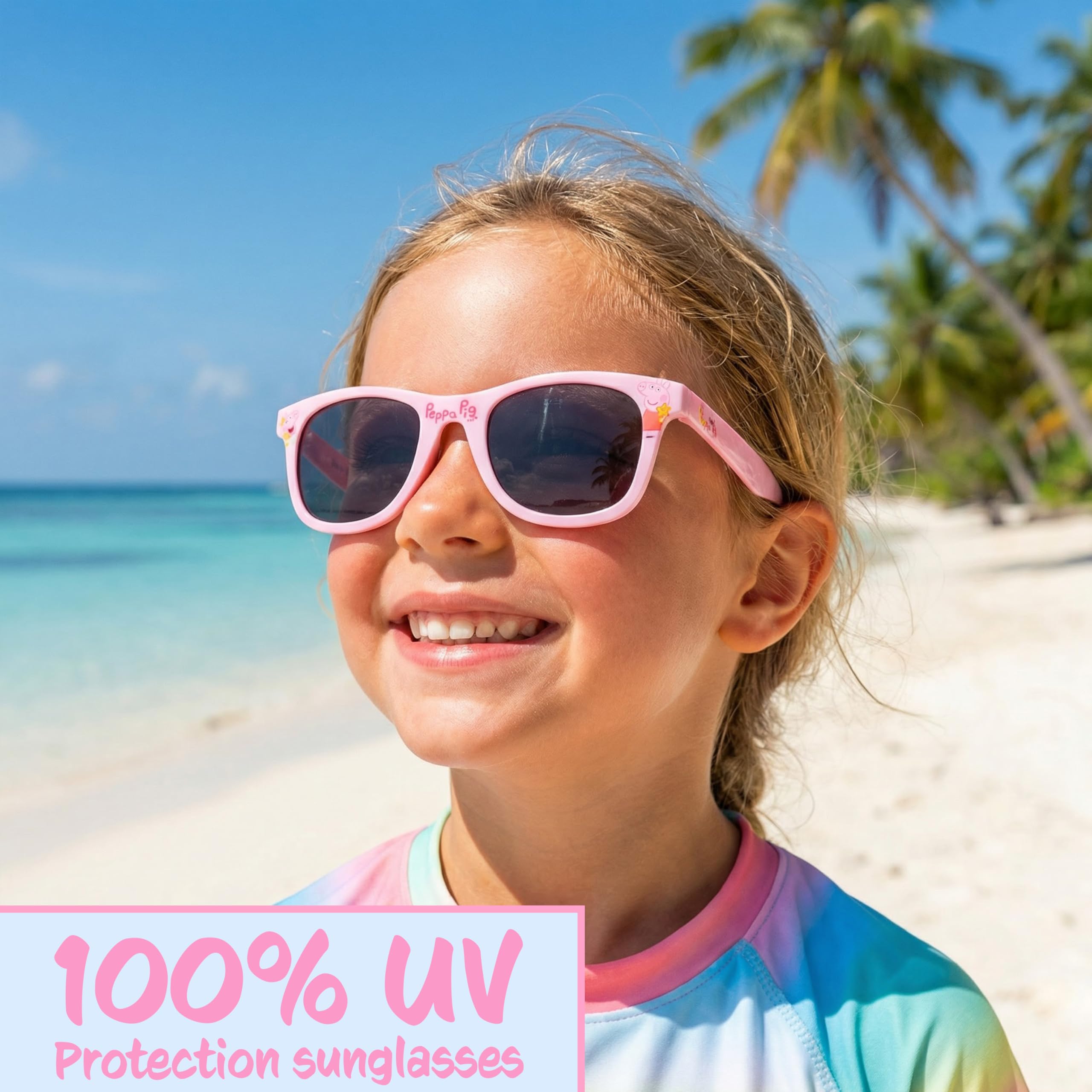 Paw Patrol | Peppa Pig Gorra Niña Ajustable con Gafas de Sol Protección UV400, Conjunto Niña Verano, Viajes Accesorios - 4