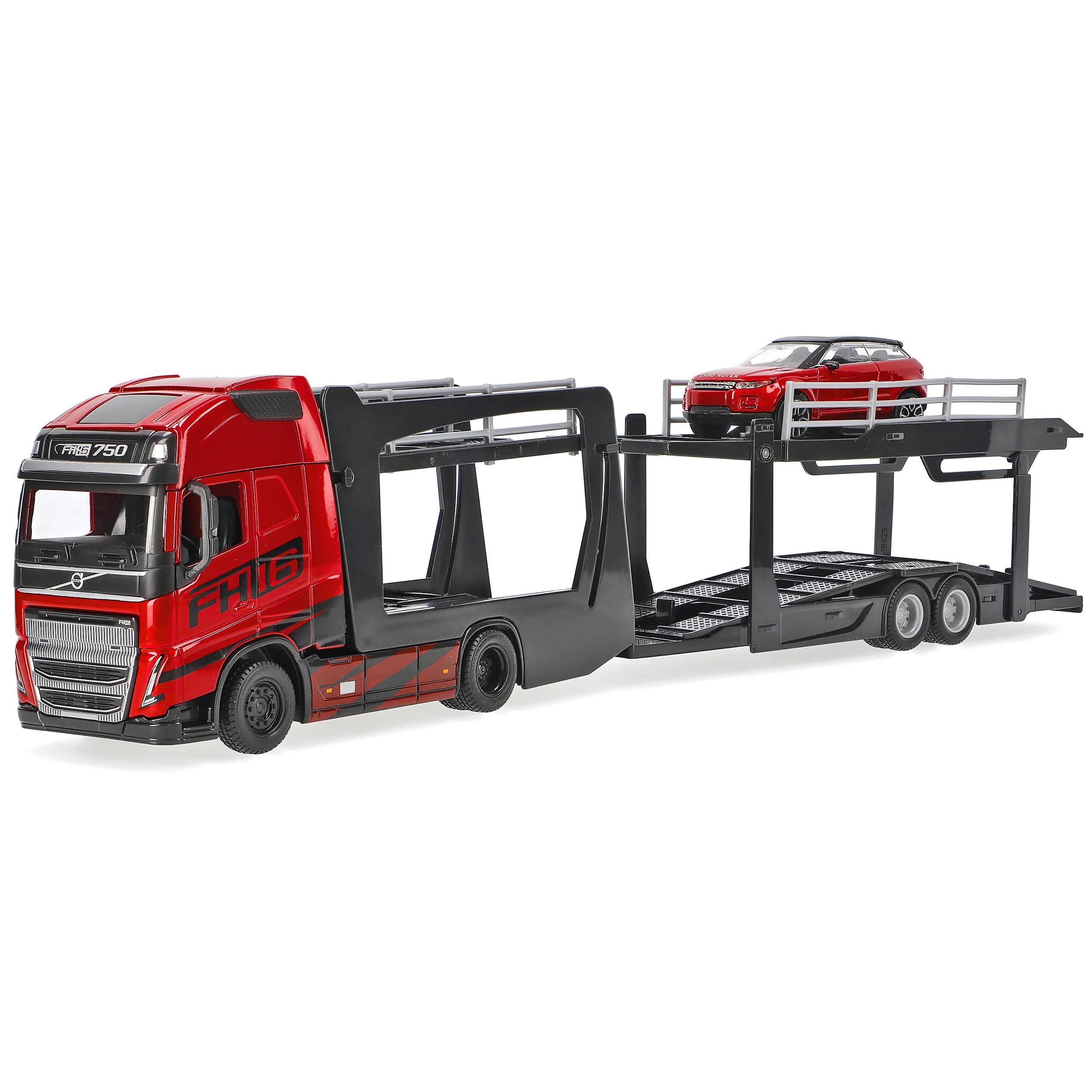 Volvo FH16 Globetrotter 750 Red Car Transporter Truck with