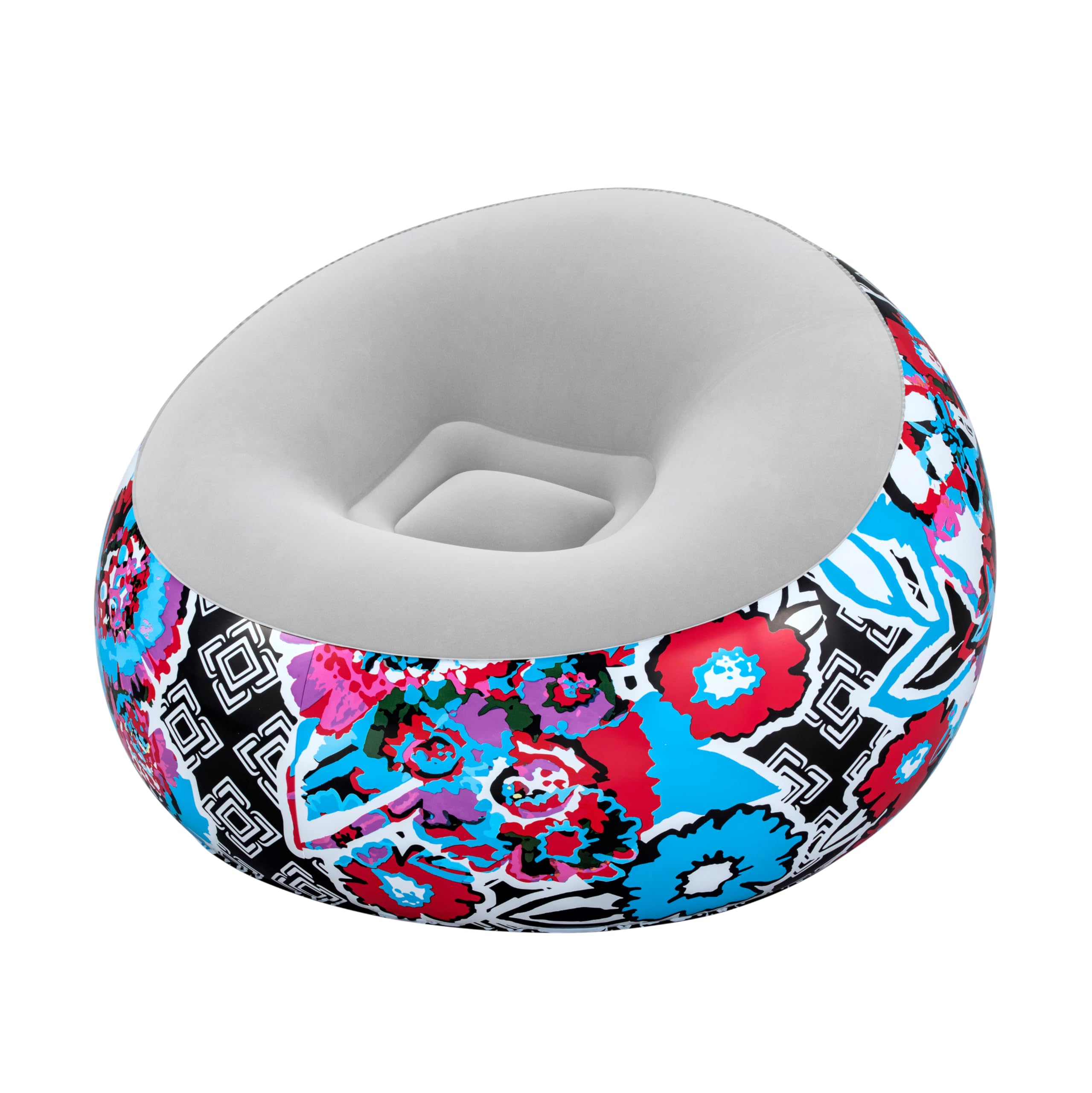 Bestway 44" x 44" x 26"/1.12m x 1.12m x 66cm Inflate-A-Chair Floral Air Chair