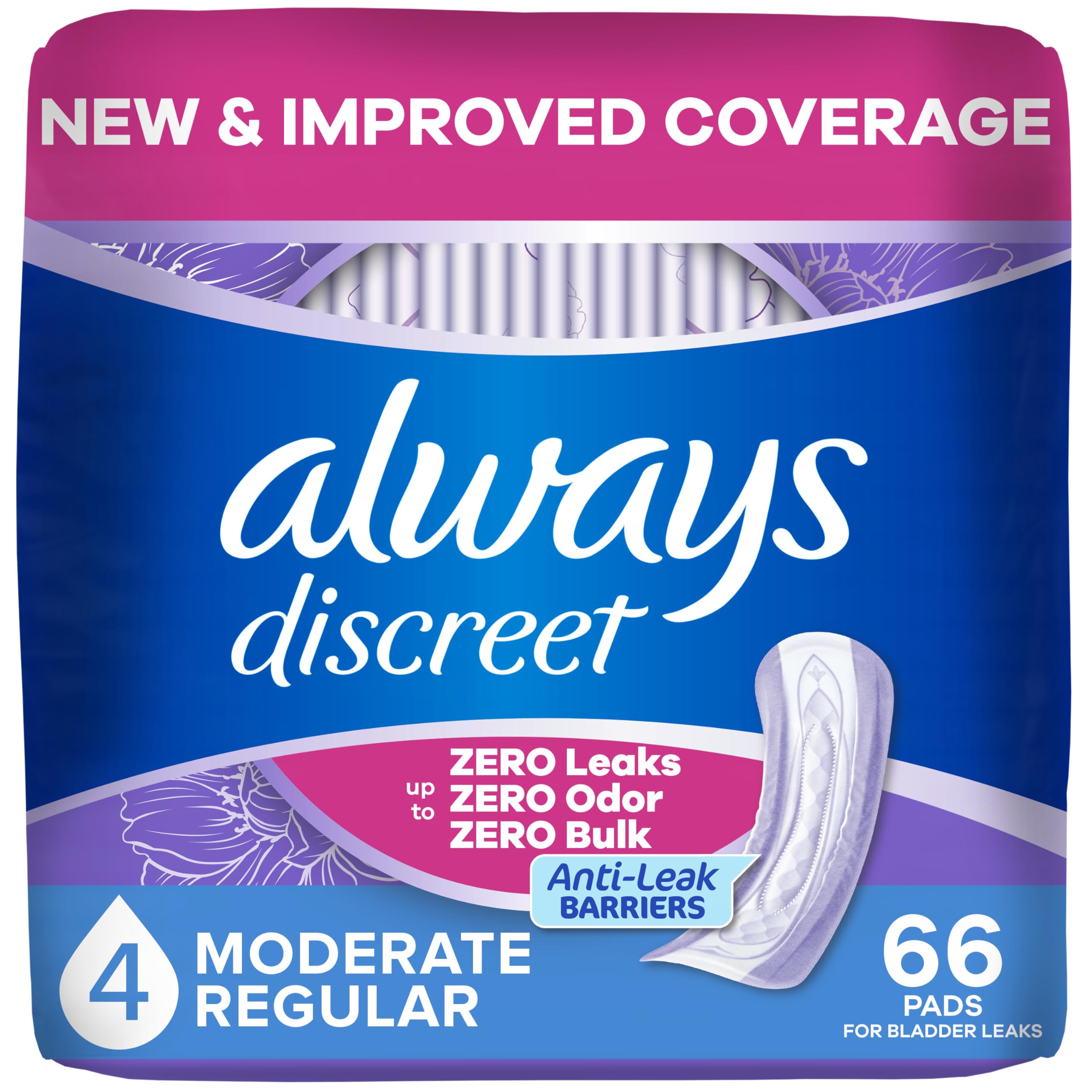 Always Discreet Drier incontinence pads