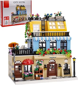 City Hotel Building Block Set, 1464PCS 3-Layers House Model
