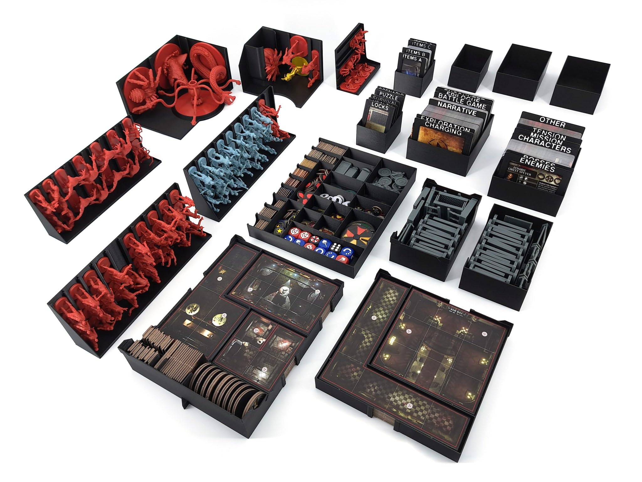 Board Game Insert for Resident Evil 1 (Retro Pack, No card sleeves)