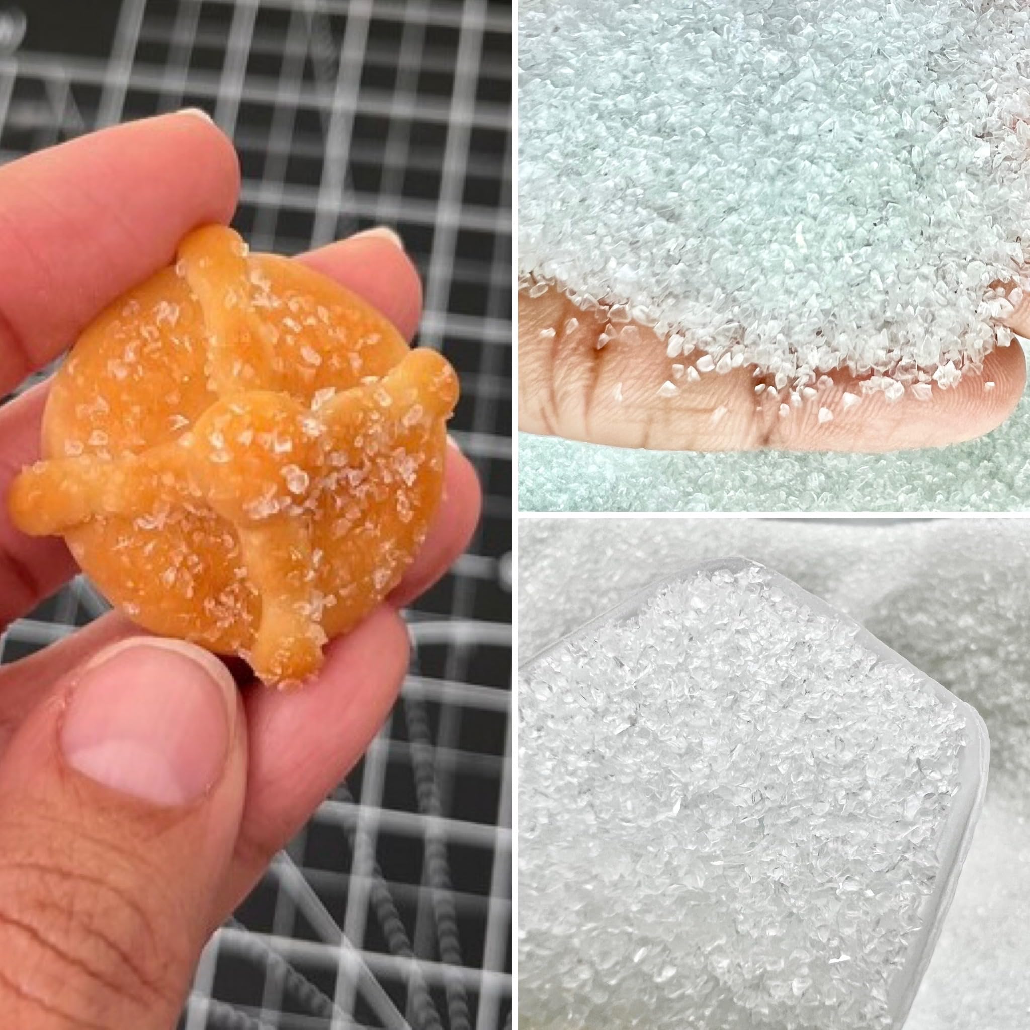 SBN Craft Supplies 50 gram White Sugar Crystals Crushed Glass Fake Sugar Salt Fake Food Perfect for Decoden Sugar Cookies Fake Baking Fake Dessert Faux Food Deco Toppings