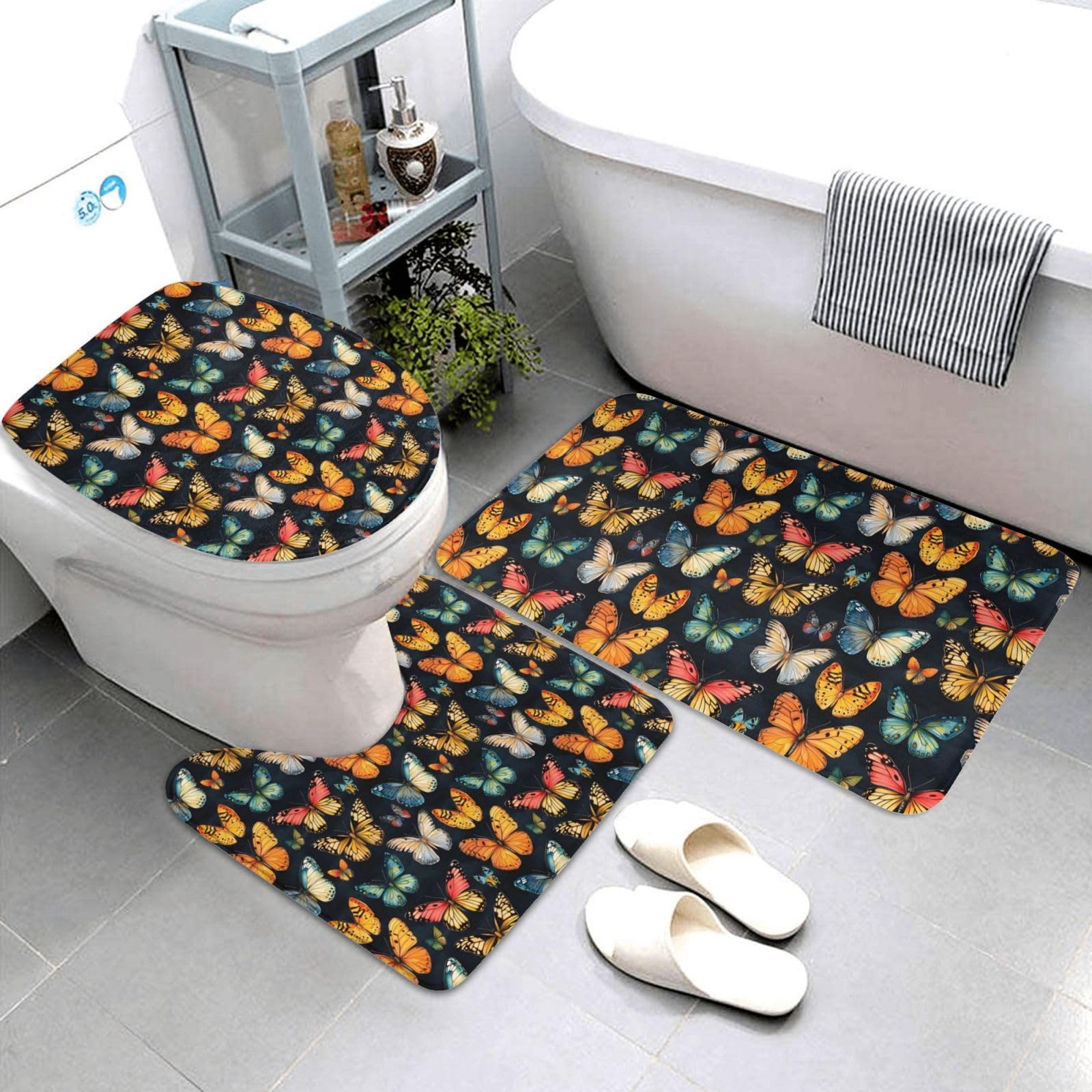 Tapis de bain antidérapant lot de 3 pour éviter les glissades sur sol humide