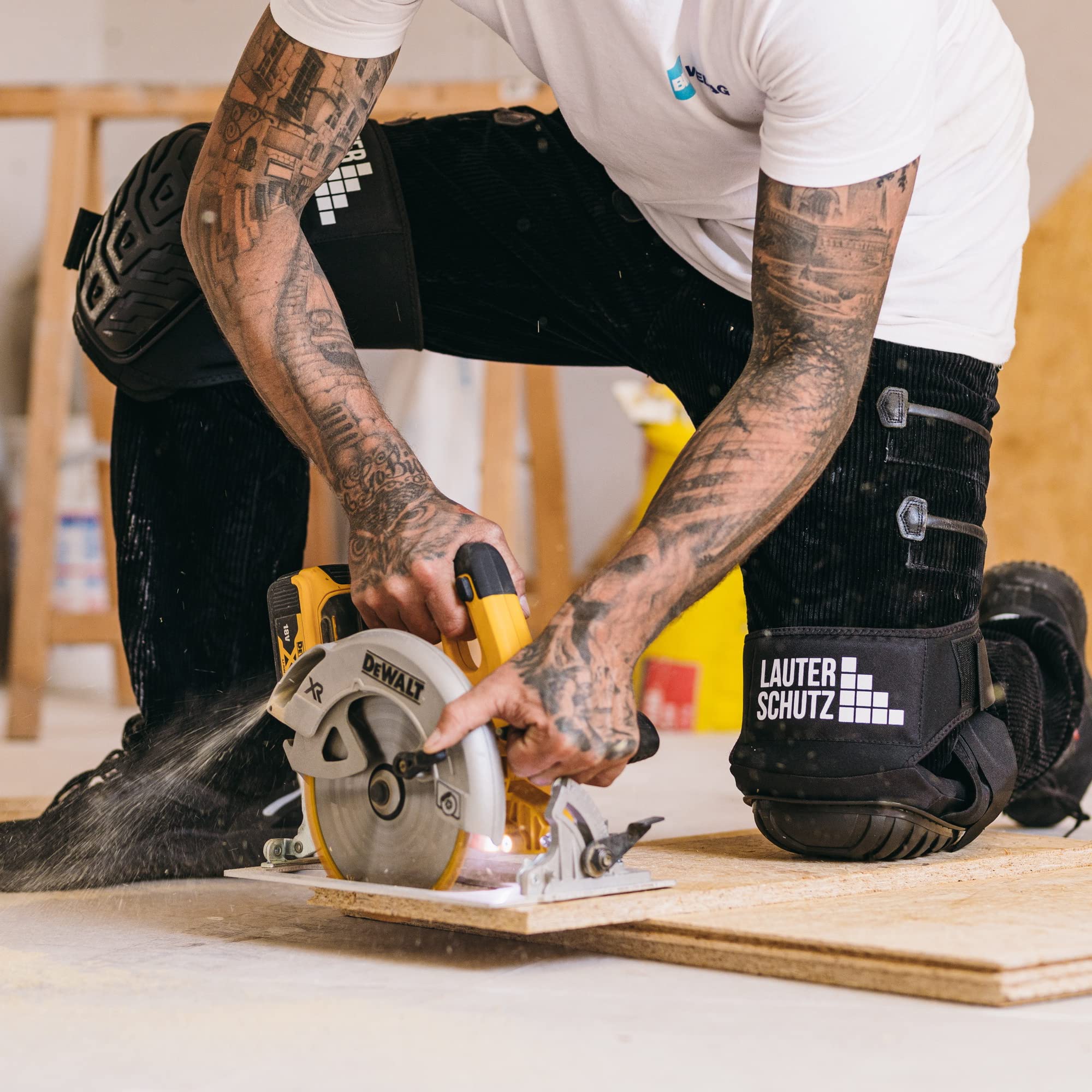 Ginocchiere LauterSchutz Con Gel - Supporto Professionale Per Artigiani E Fai Da Te, Comfort Massimo - Foto 2