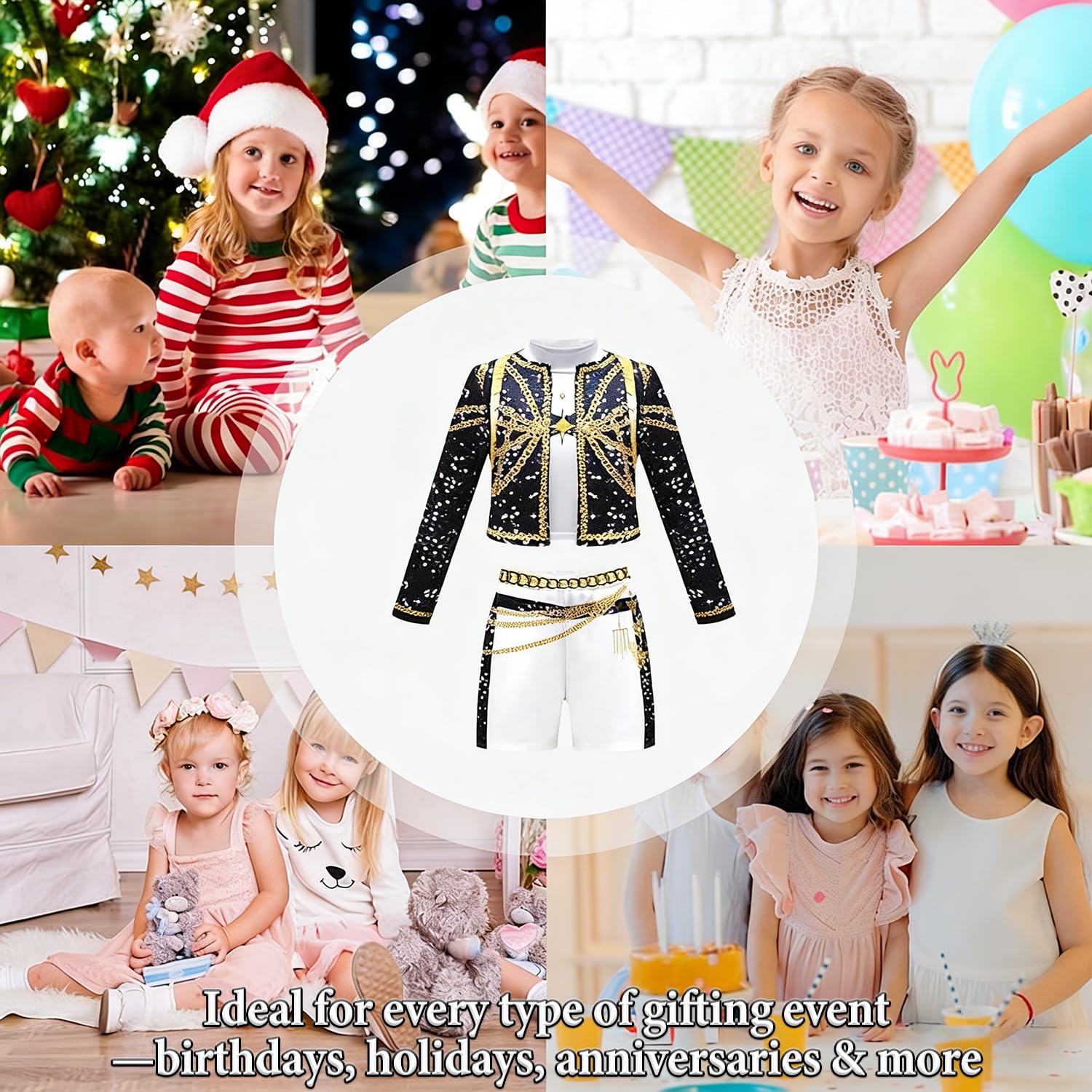 K.p0p De.m0n Hun.ters Costume, Cosplay Anime per Bambini, Gioco di Ruolo, Outfit per Performance a Festa, Regalo per i Fan di Anime