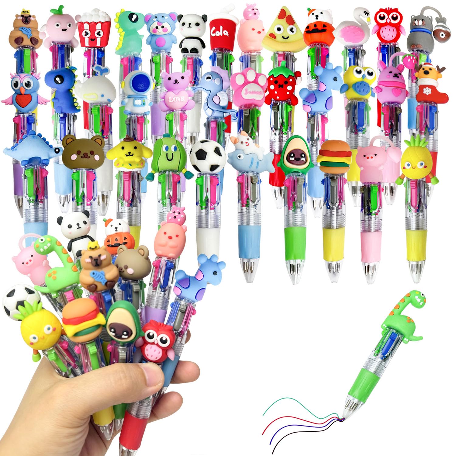 Party Bag Fillers, 36 PCS Pens for Kids Class Prize Mini Multicoloured Pen
