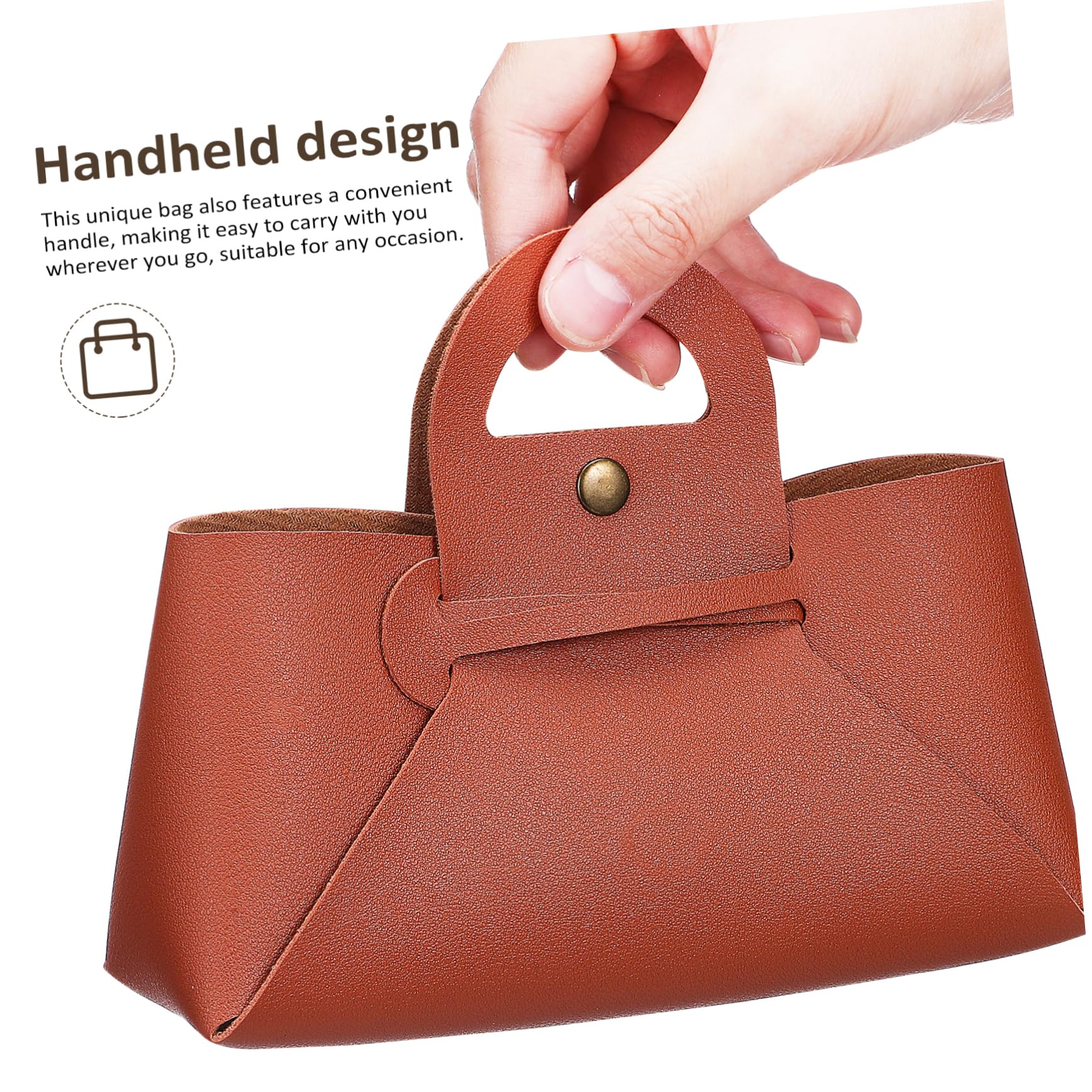 Didiseaon 4 Pezzi Custodie Portaocchiali PU Resistenti e Leggere Organizer per Occhiali Cellulare e Chiavi Compatta in Grigio e Marrone Scuro