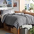 Nestl Twin Duvet Cover Set - Soft Double Brushed Light Grey Duvet Cover Twin XL, 2 Piece, with Button Closure, 1 Duvet Cover 68x90 inches and 1 Pillow Sham