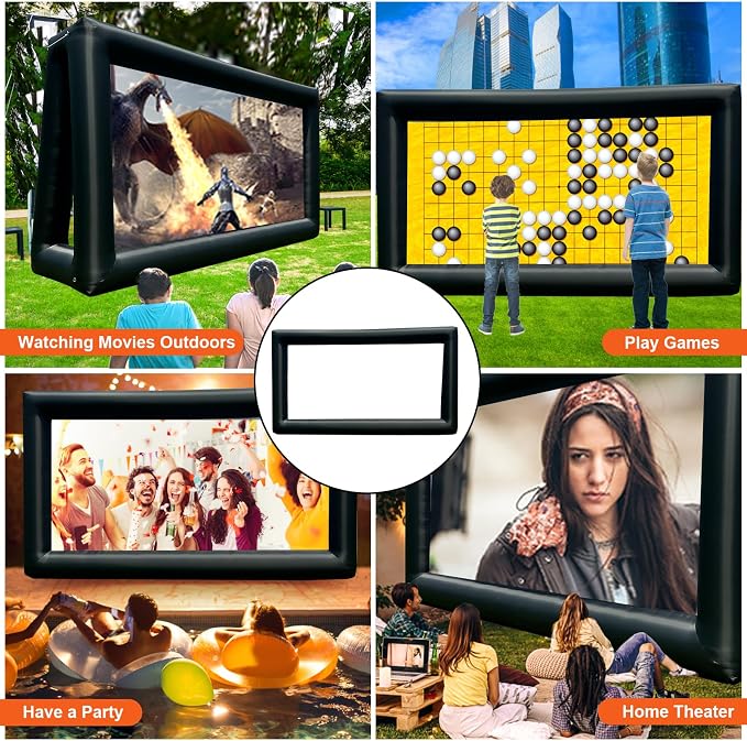 Pantalla Inflable Exterior 30ft con Soplador de Aire miniatura 2