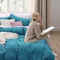 Vista 20 de Bedsure - Juego de ropa de cama de 2 piezas con 1 funda de edredón y 1 funda de almohada, extrasuave, prelavado, con cremallera, sin edredón