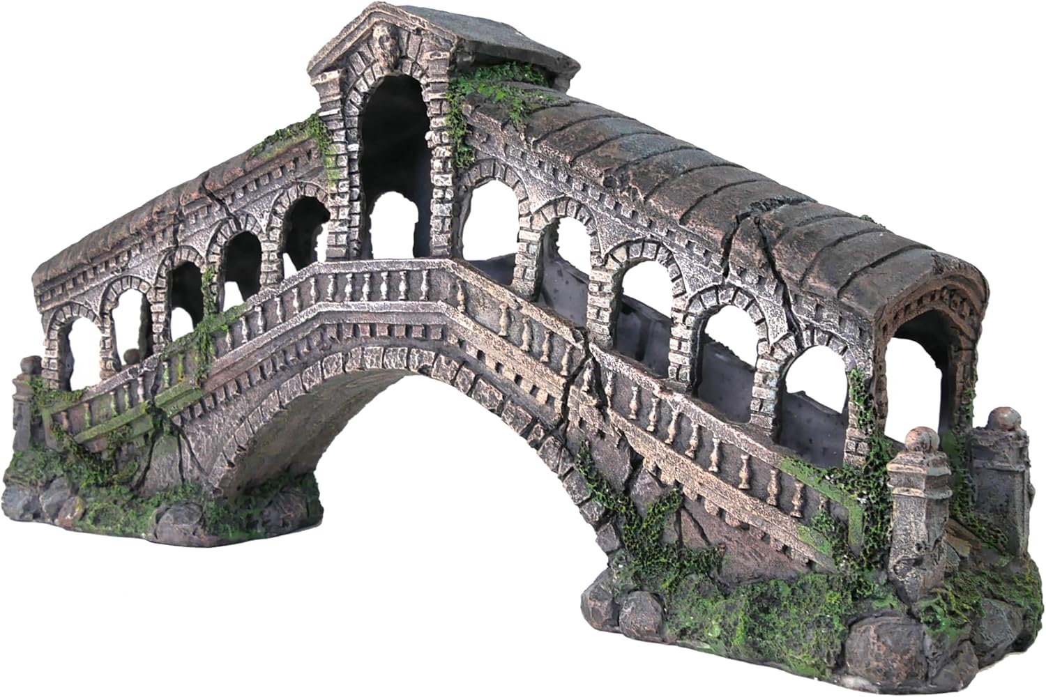 Penn-Plax Rialto Bridge Aquarium Decor and Decoration | Medium Size 18.5" L X 4.75" W X 9.0" H