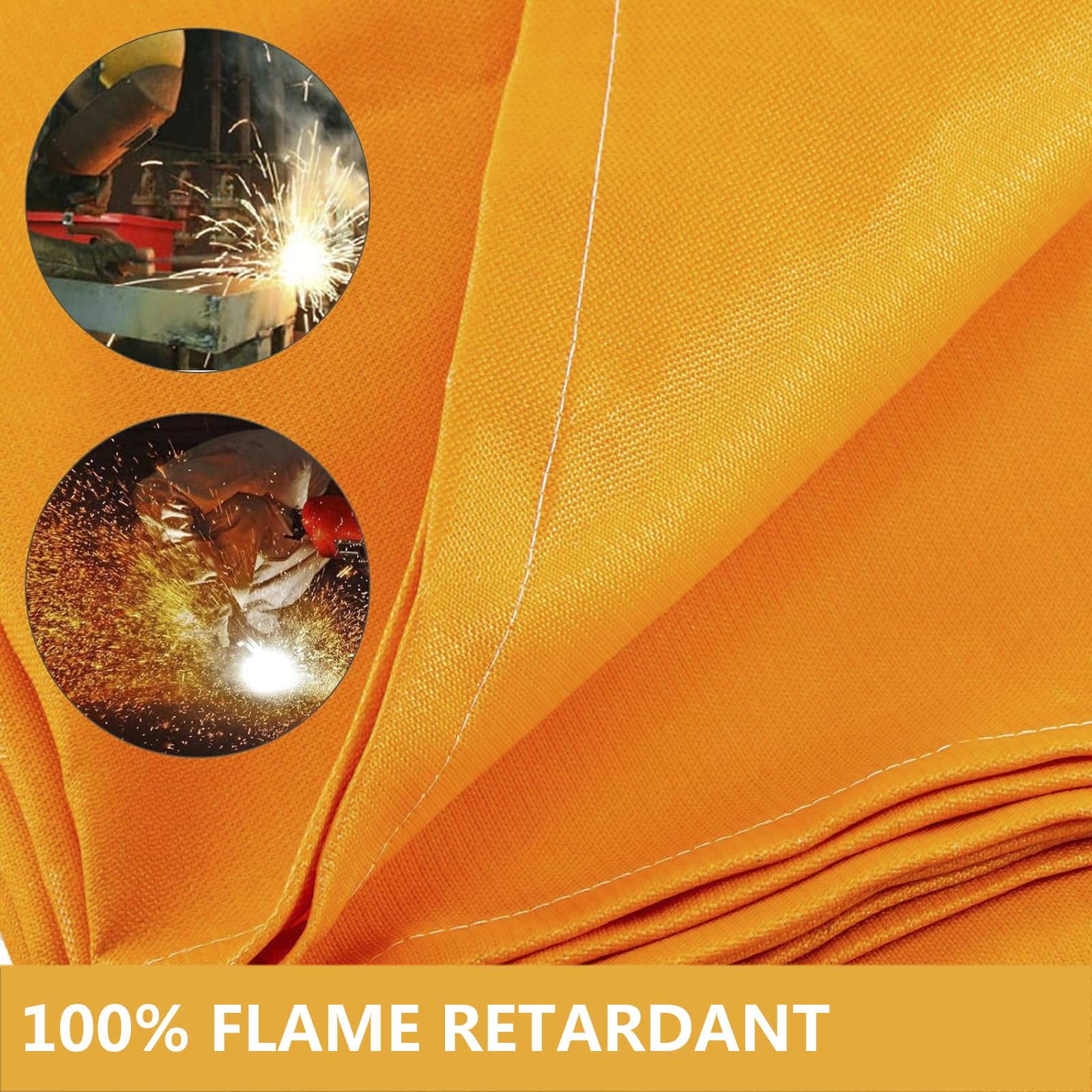 Manta de Soldadura IgníFuga con Ojales, Estera de Protección Térmica De Fibra de Vidrio Resistente Hasta 1000 ℃, Manta Ignífuga para El Hogar,Cocina,Chimenea,Parrilla,Almacén,1.2x1.8M/4x6FT