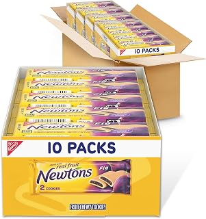 Newtons Fig Bars, Soft Fruit Chewy Cookies, 40 Snack Packs (2 Cookies Per Pack, 4 Boxes)