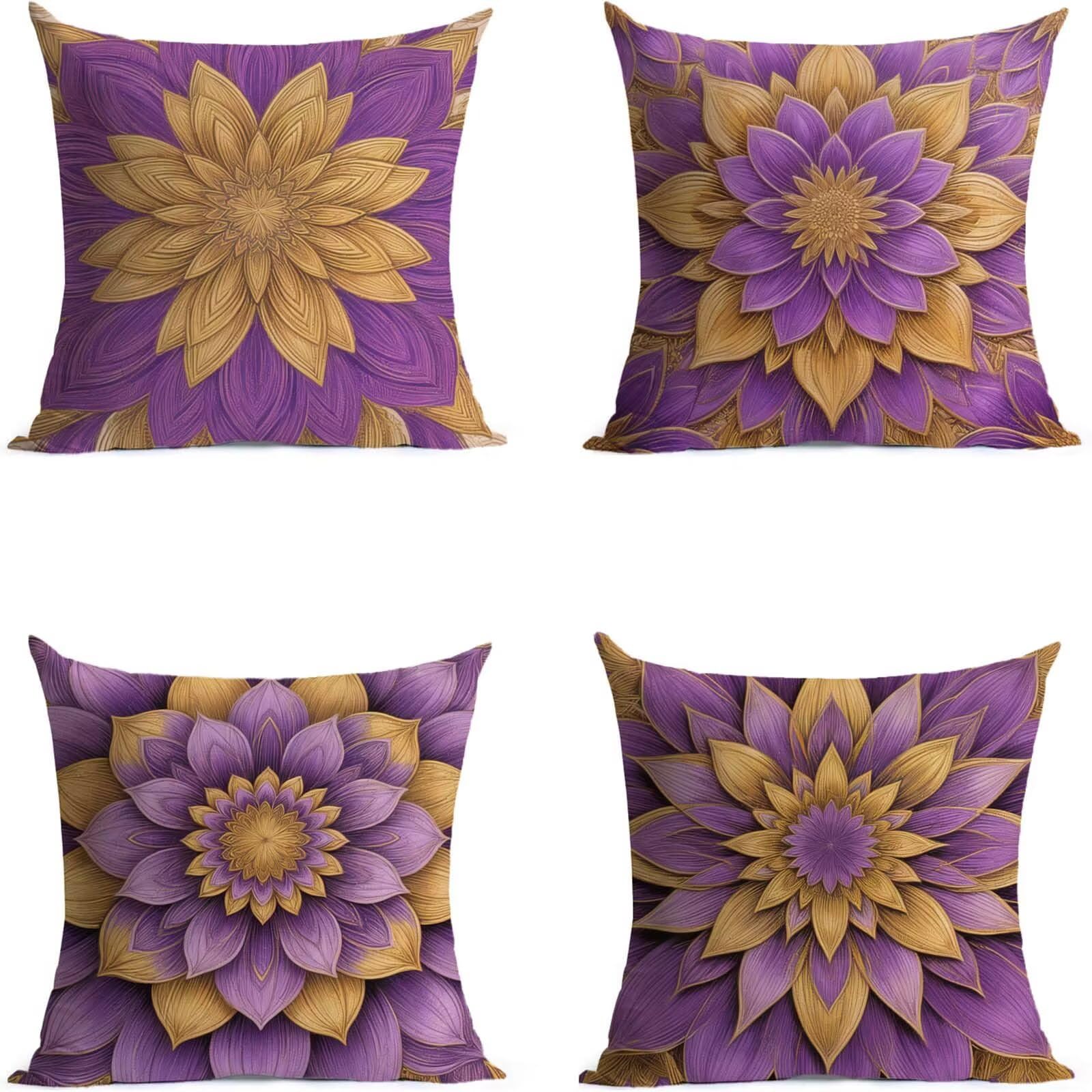 Kopfkissenbezug Yellowish Purple Outdoor 55x55cm Kissenbezug THDZ-2330