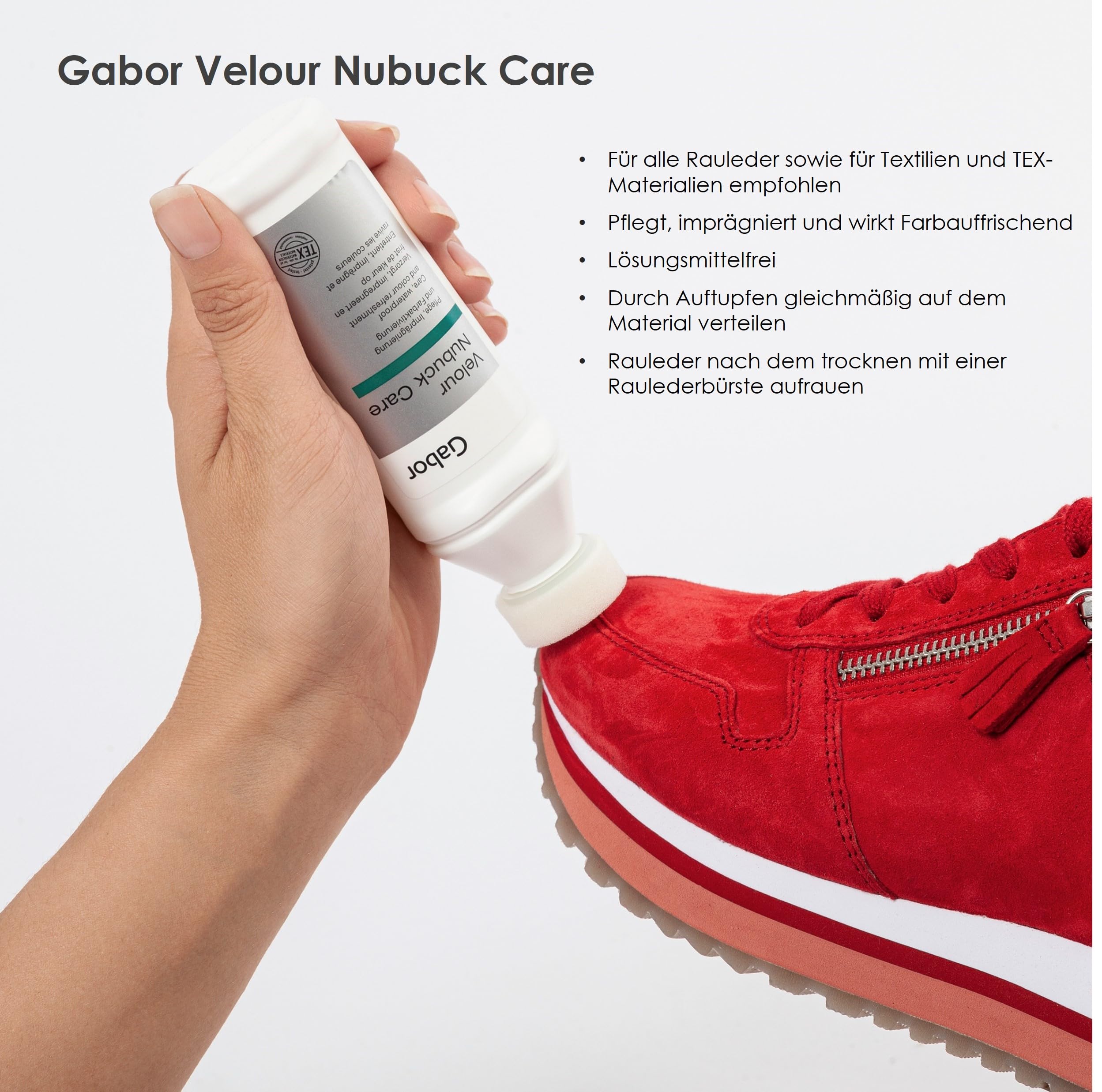 Gabor Premium Schuhputzset Schuhpflegeset zur professionellen Reinigung und Pflege von Schuhen, für alle Materialien, Schmutzentferner, Farbauffrischung, Imprägnierung, Geschenk für Schuhliebhaber