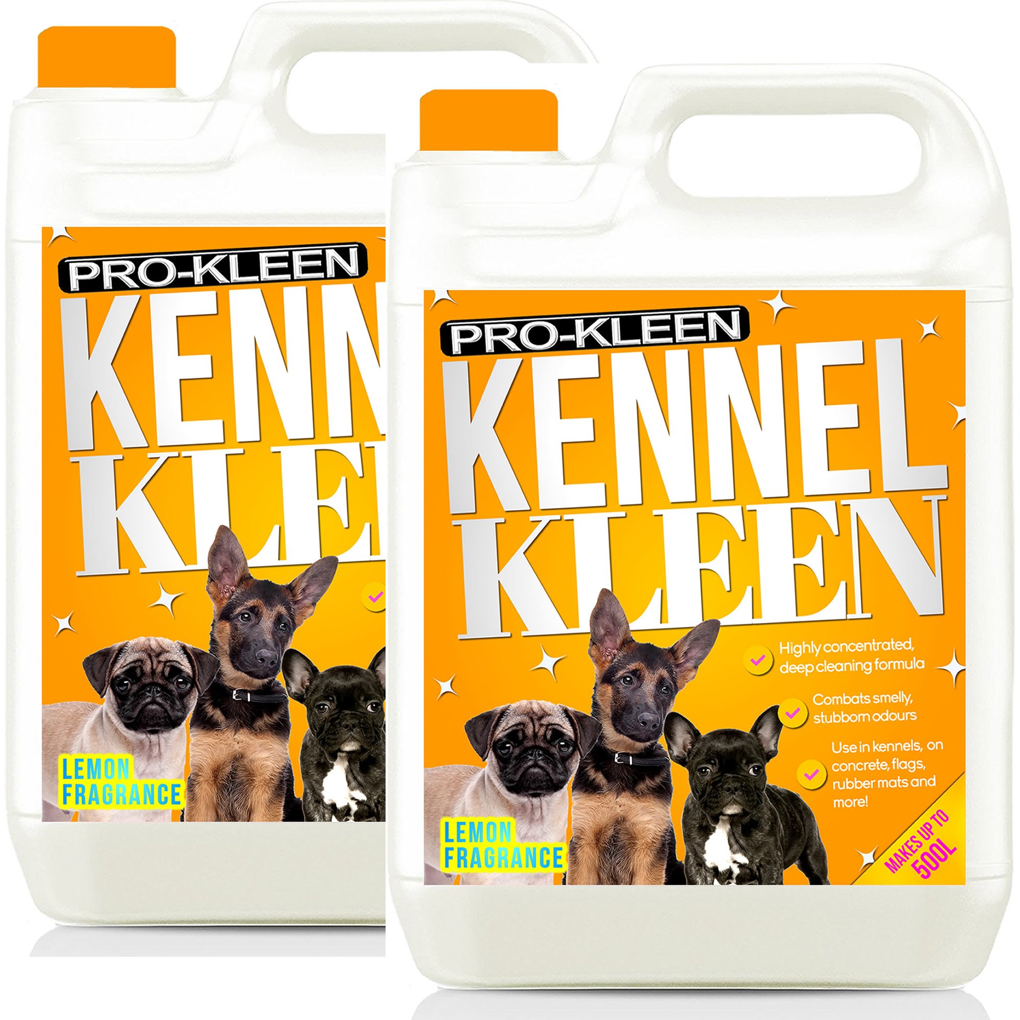 Pro-Kleen Kennel Disinfectant, Cleaner & Deodoriser (Lemon Fragrance) - 10L Pack - Tested according to DVG (German Veterinary Medical Society)