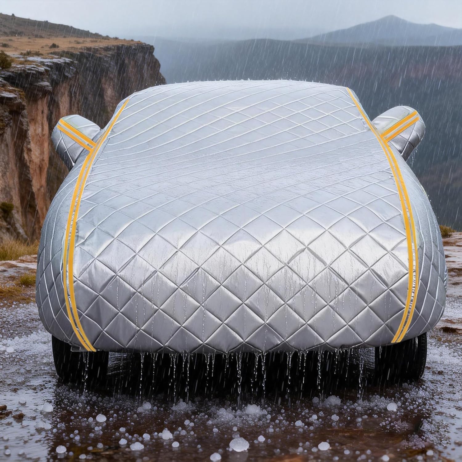 Copriauto Antigrandine per Volkswagen Polo 2011-2025,Telo Macchina Copriauto da Esterni,Impermeabile Resistente Alla Neve e Antigraffio