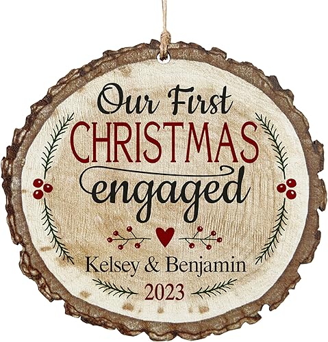 Let's Make Memories - Adorno personalizado para la primera Navidad, para parejas comprometidas o que se van a casar, adorno de boda para pareja