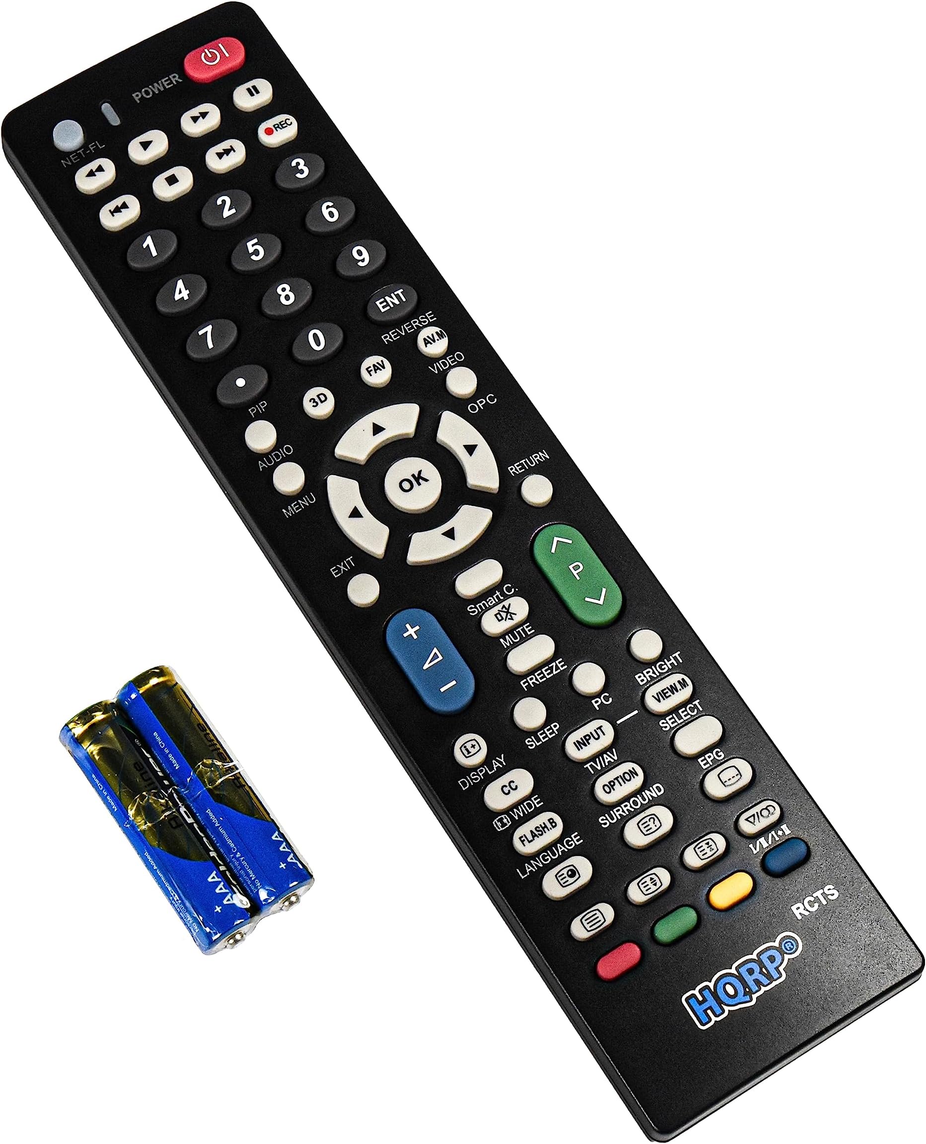 HQRP Remote Control fits Sharp LC-39LE551U LC-40C32U LC-40C37U LC-40C45U LC-40E67U LC-40E67UN LCD LED HD TV Smart 1080p 3D Ultra 4K AQUOS