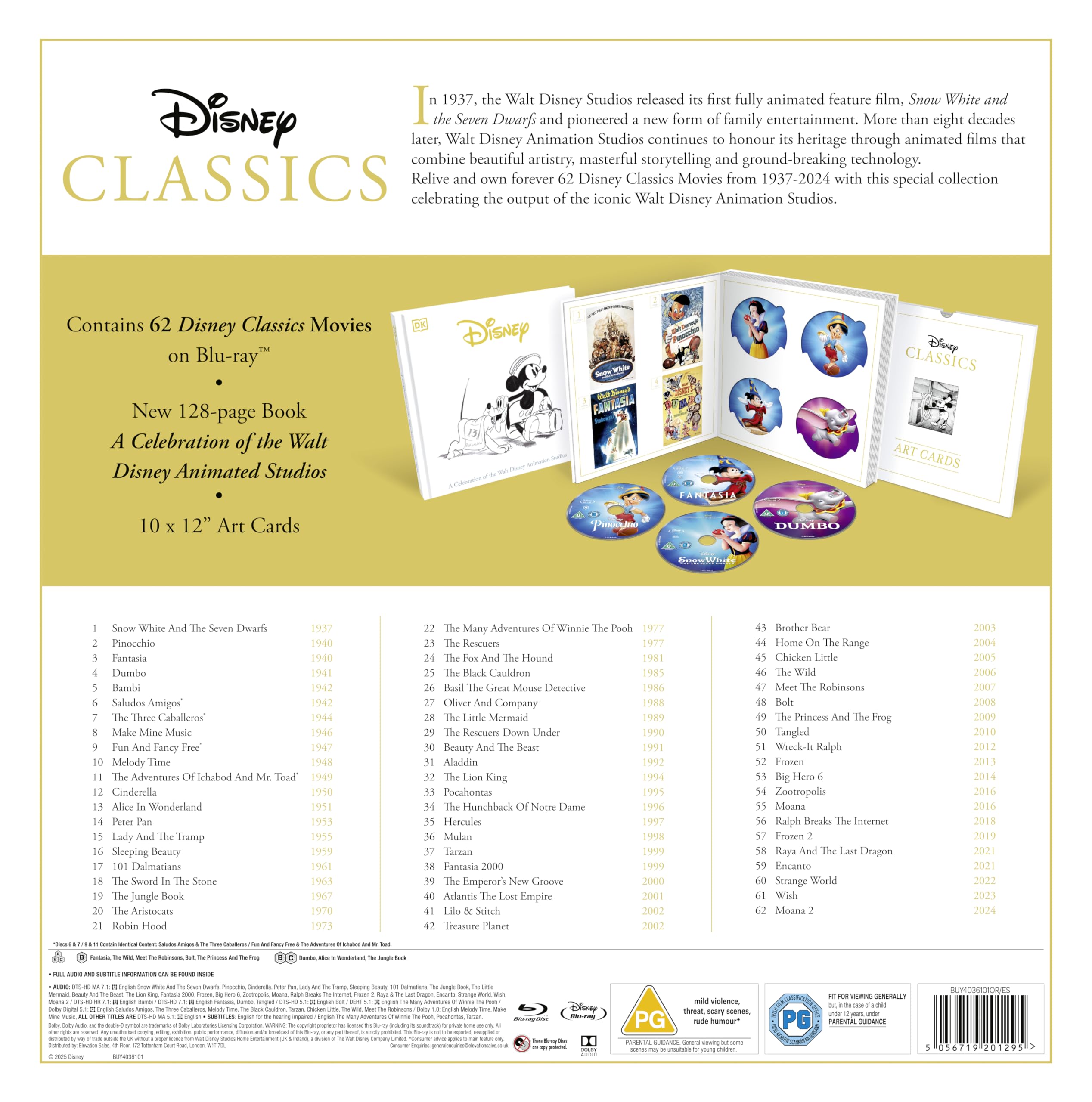 Disney Classics 62 Movie Collection BD