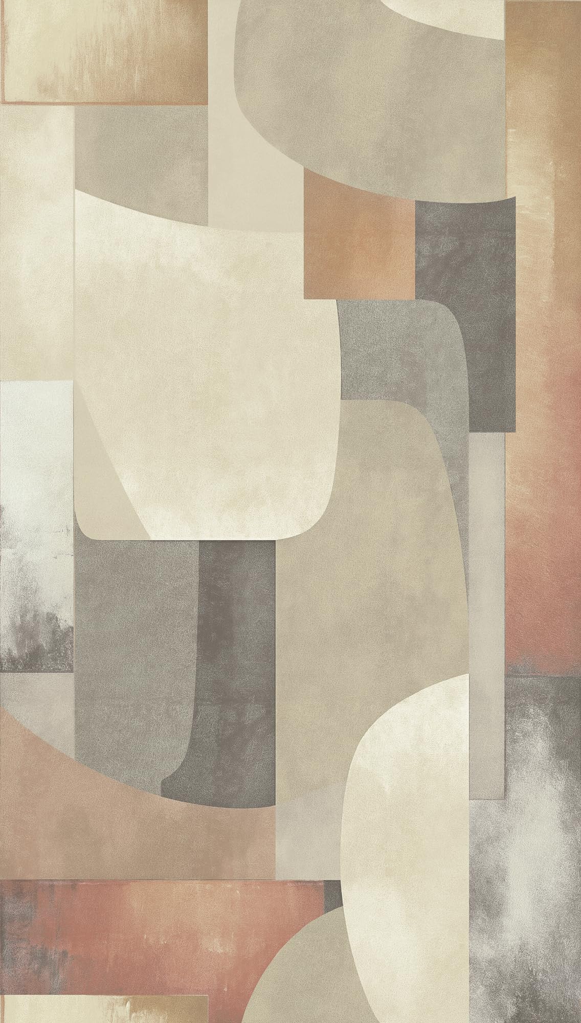 Livingwalls carta da parati moderna – fotomurale con design astratto in grigio, arancione, marrone – vlies grafico astratto 8,80 m x 0,53 m – collezione COSMOPLITAN – 791454